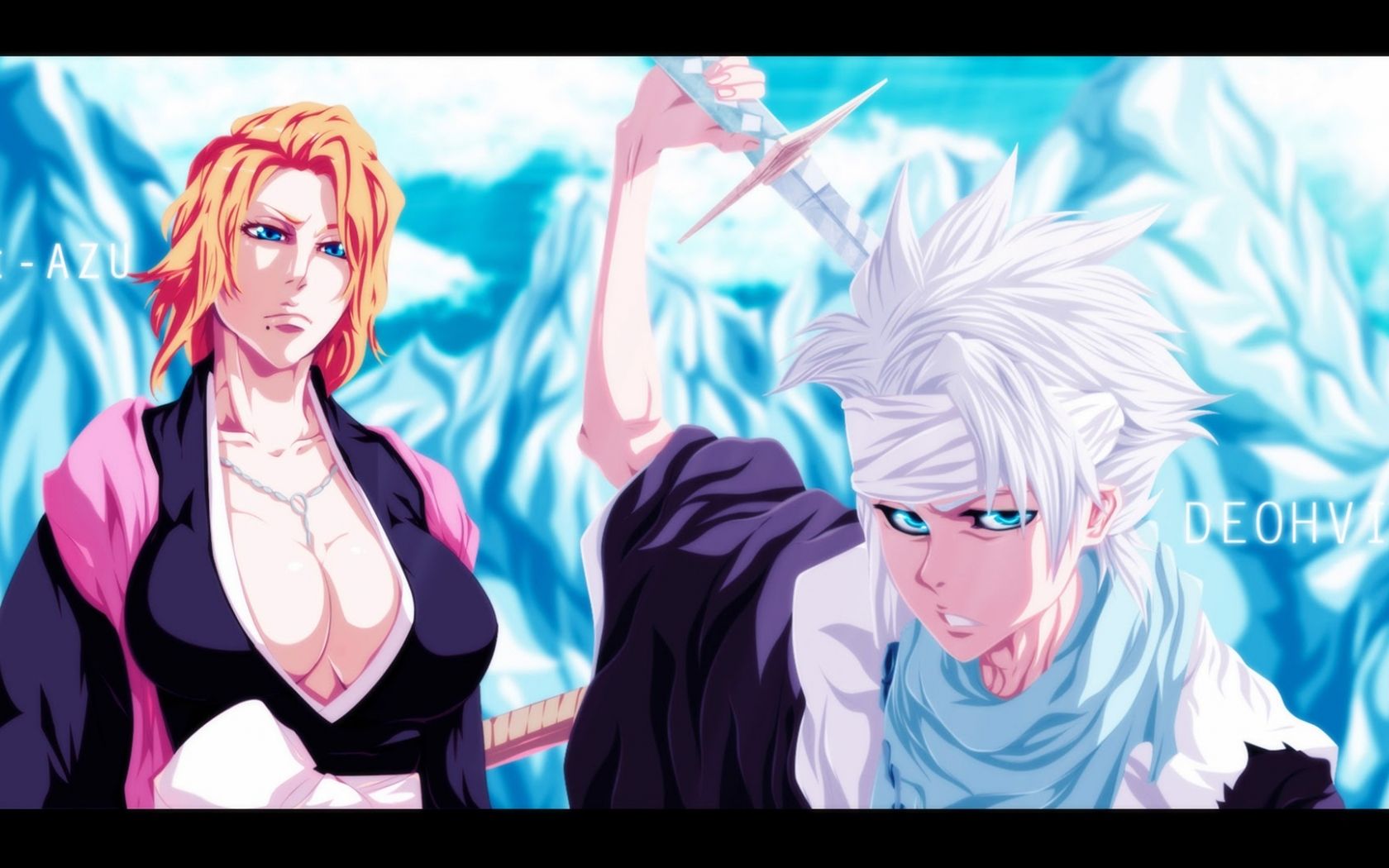 Free download toshiro hitsugaya rangiku anime bleach HD wallpaper