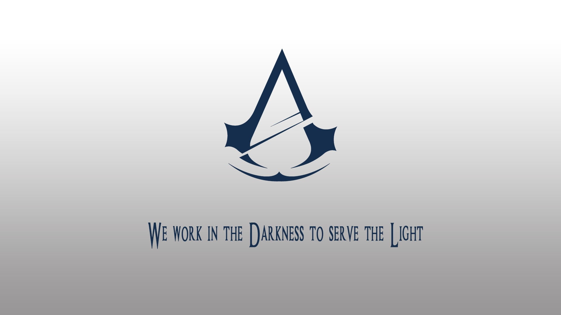 We Work in the Darkness to Serve the Light logo, Assassin's Creed