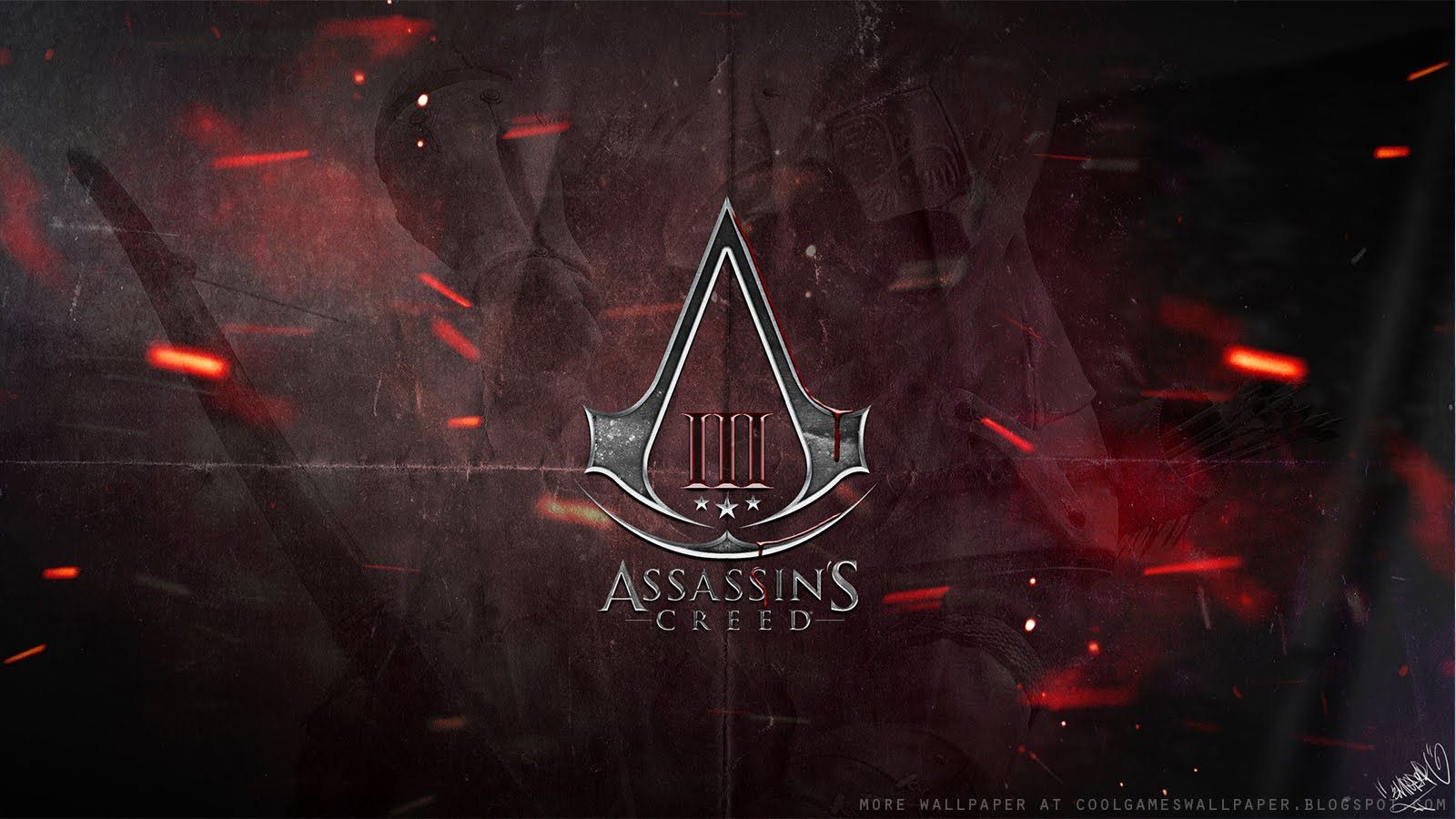 Game Mania Club Wallpaper: Assassin's Creed 3 Logo Wallpaper
