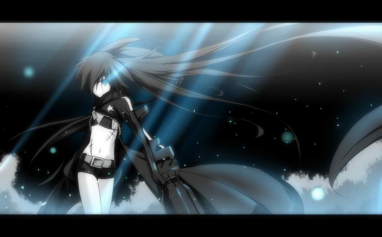 Download 1600x992 Black rock shooter lesbians horns scar blush