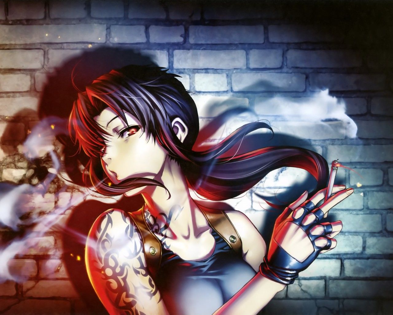 Black Lagoon Anime Girl Smoking 4k 1280x1024 Resolution
