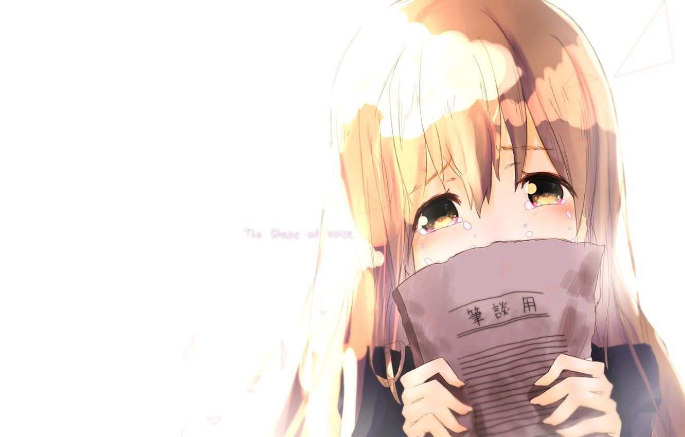 Wallpaper girl, Anime, notebook, 2016, You no Katachi, A Silent