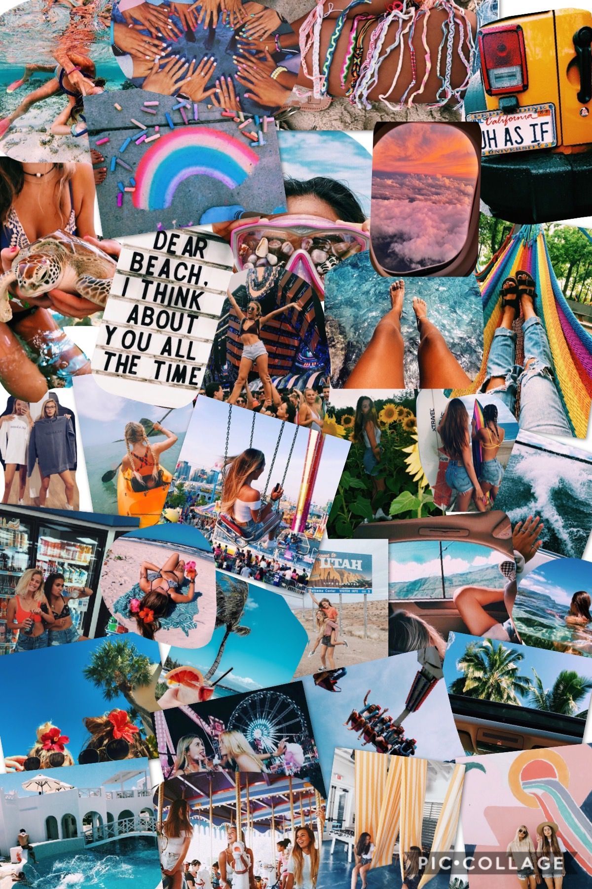 Summer mood board ☀☀. iPhone wallpaper, Aesthetic collage