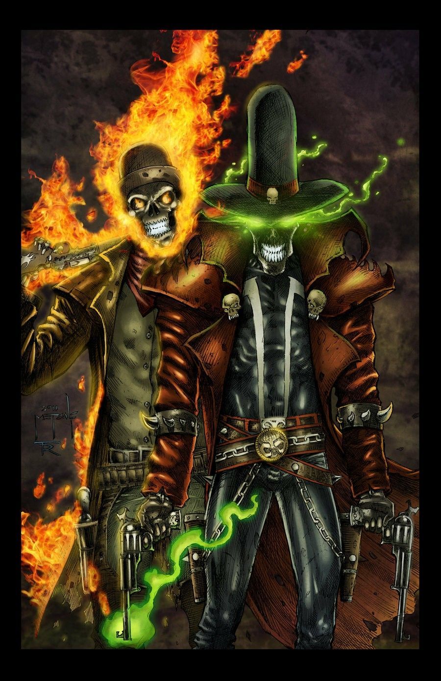 Ghost Rider & Spawn. Spawn comics, Hyper beast wallpaper, Marvel