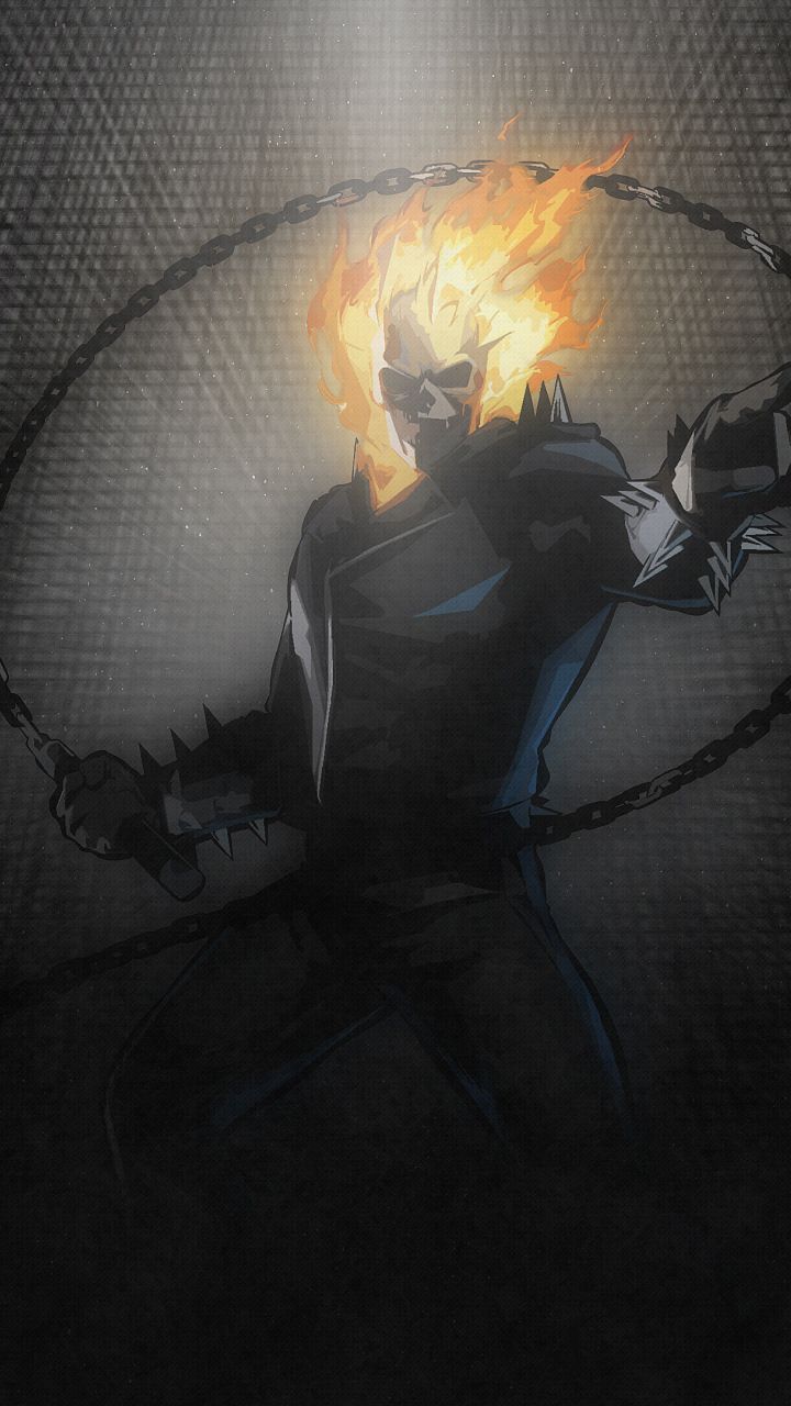 Ghost Rider, marvel, artwork, 720x1280 wallpaper. Ghost rider