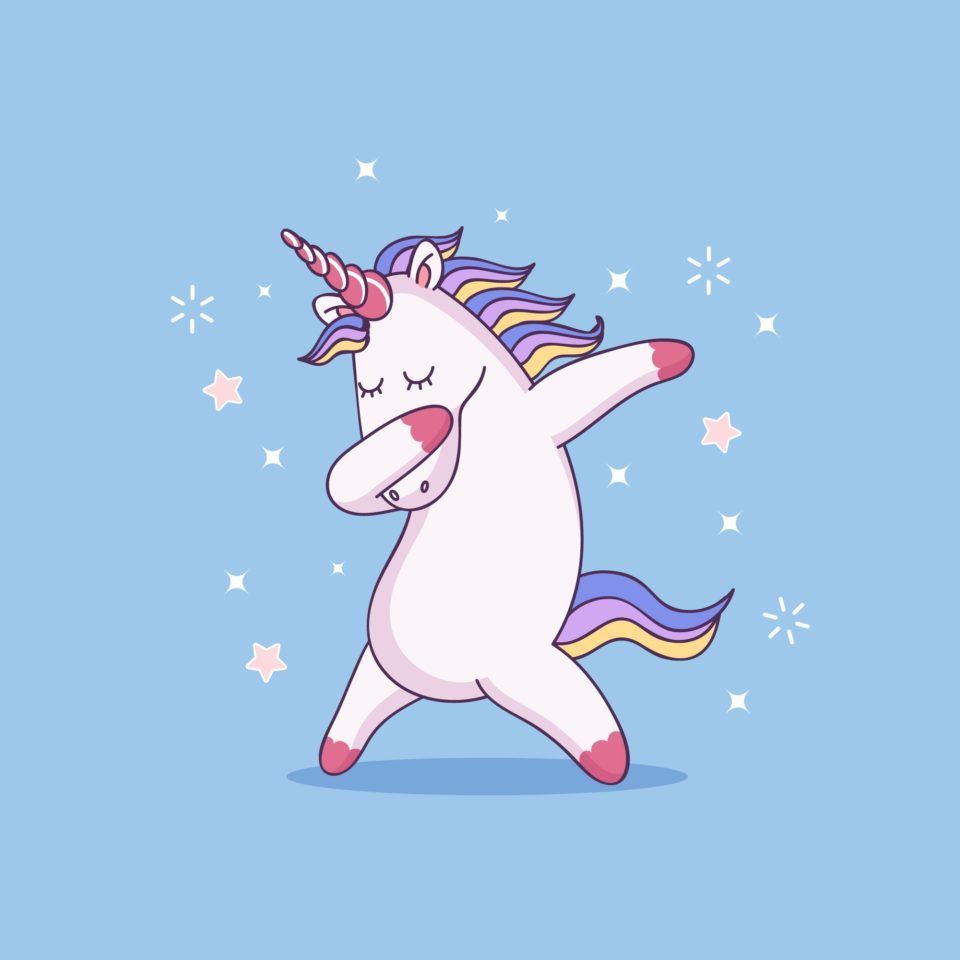 Unicorn HD Wallpaper Background. Cute animal illustration