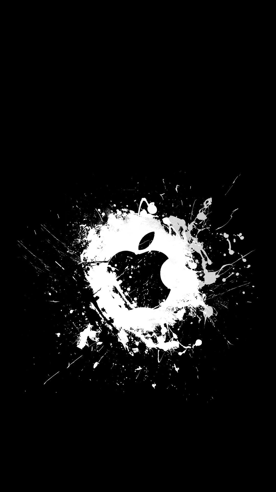 White iPhone 7 Plus Wallpaper Apple Logo Background