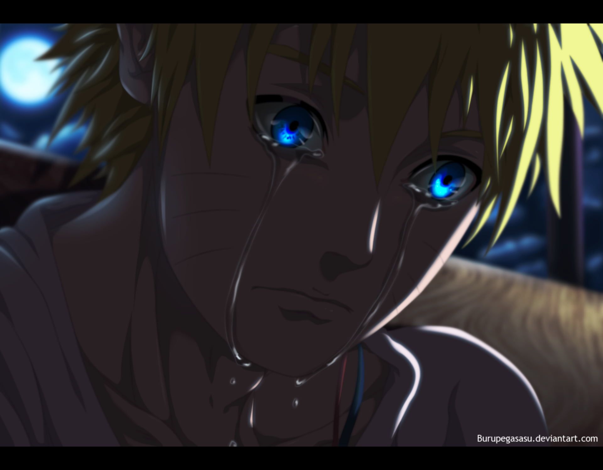 Yellow Haired Male Anime Character Wallpaper, Naruto Shippuuden, Uzumaki Naruto, Crying, Blue Eyes HD Wallpaper