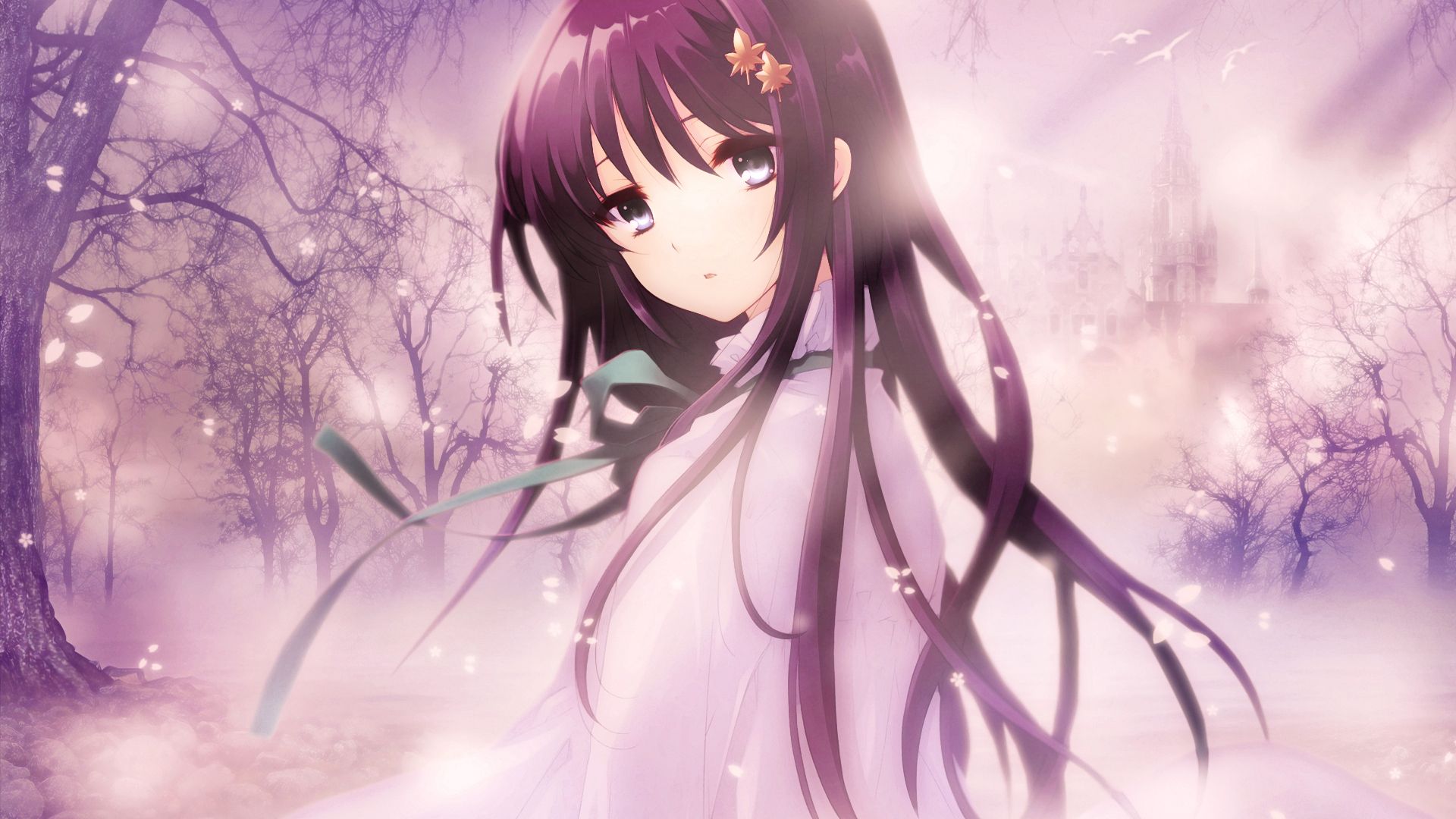 Cute Anime Girl Background wallpaperx1080