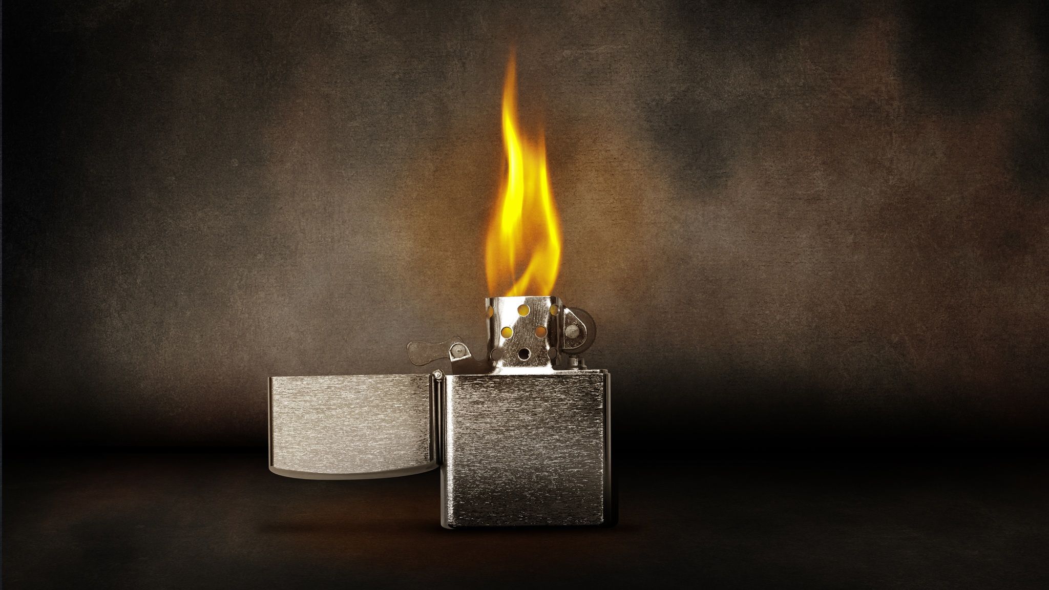 Lighter Flame Burning 6f Lighters Black And White 1080p