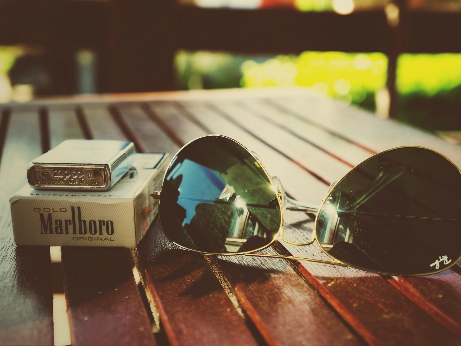 ray ban, glasses, zippo, marlboro, cigarette, lighter