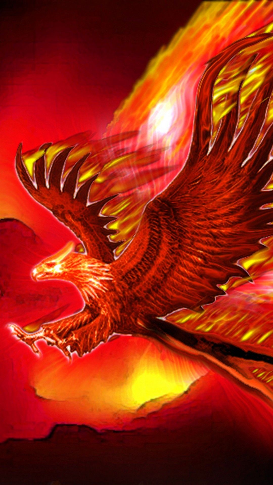 Mobile Wallpaper Phoenix Bird Image 3D iPhone Wallpaper