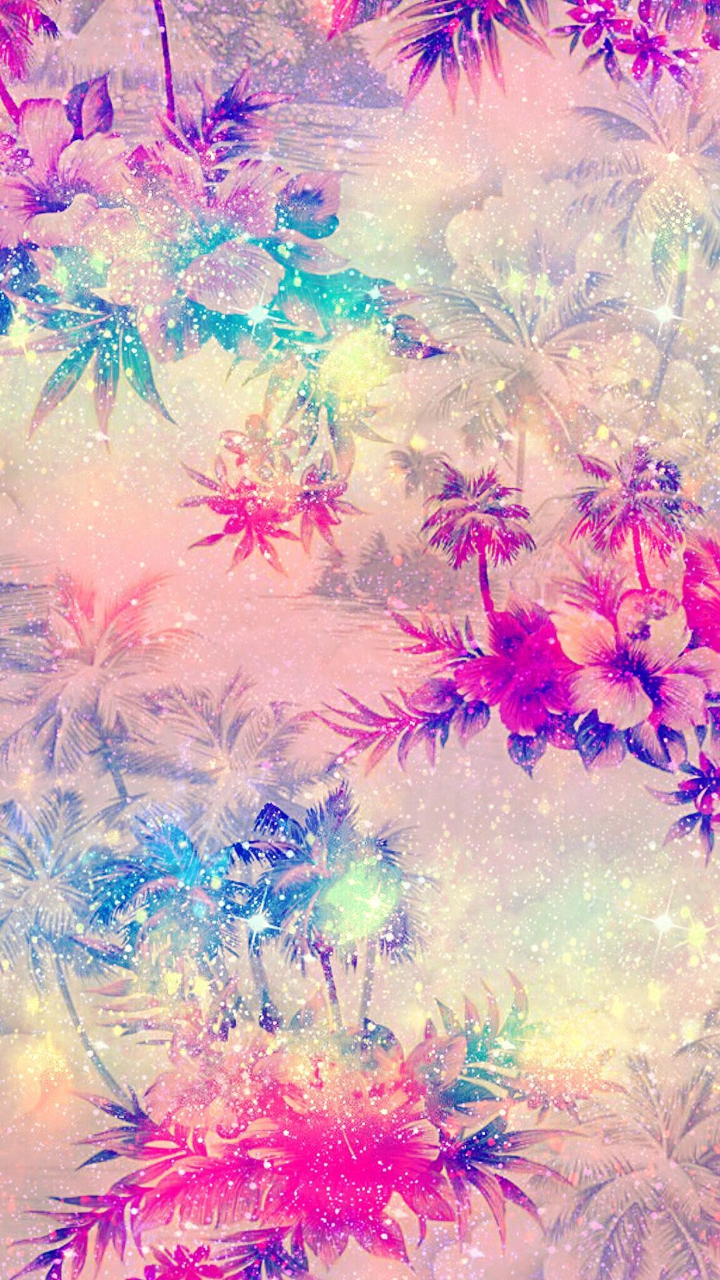 freetoedit glitter sparkle flowers tropical summer patt