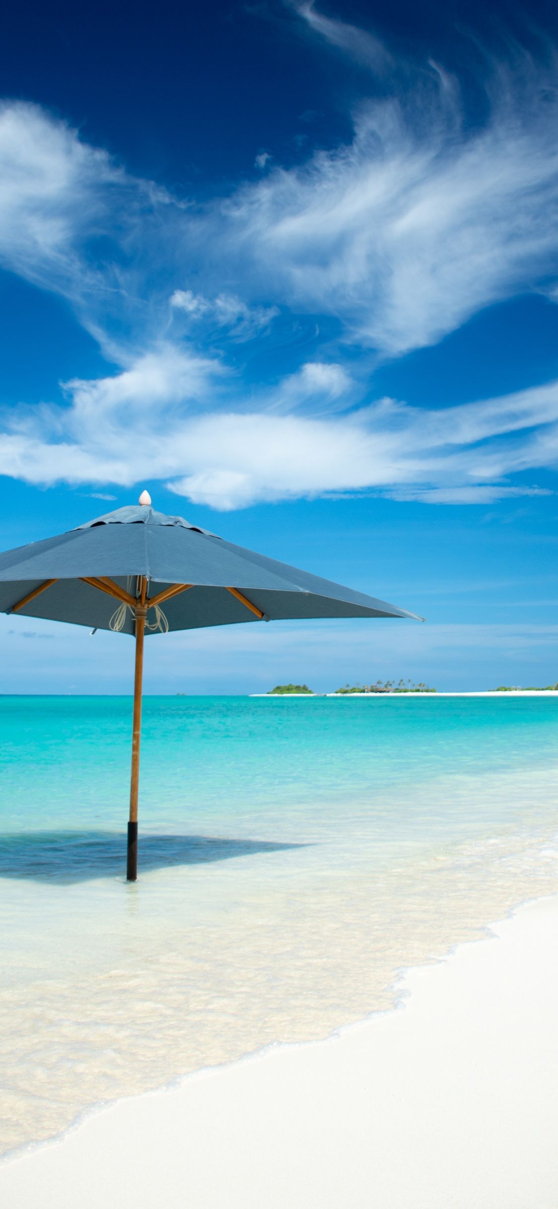 Umbrella, Beach, Tropical Island, Summer, Wallpaper