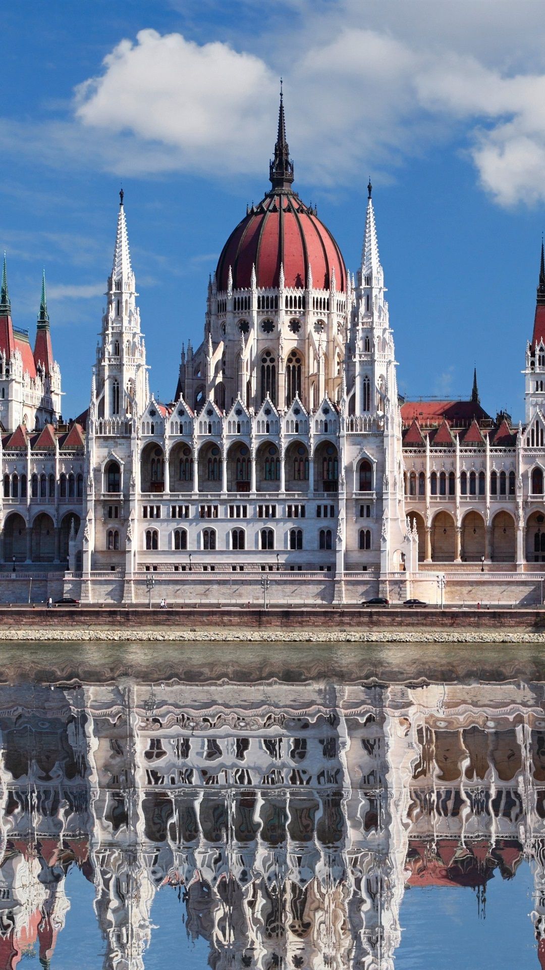 Budapest, Hungary, Parliament, river, water reflection 1080x1920
