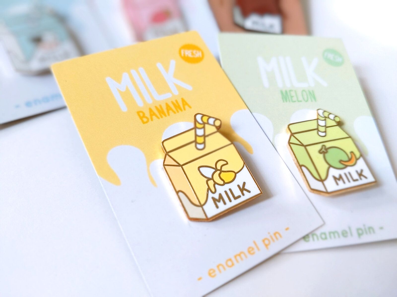 Milk Cartons Original, Strawberry, Chocolate, Banana, Melon