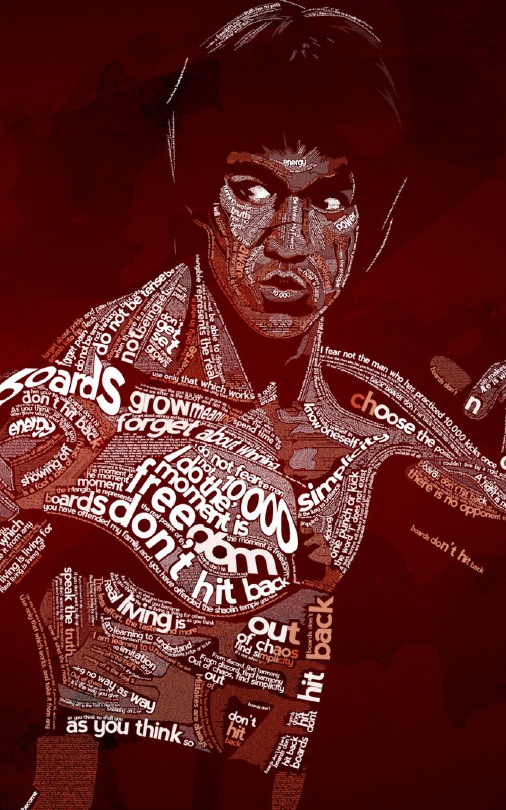 Bruce Lee Typography Android Wallpaper free download