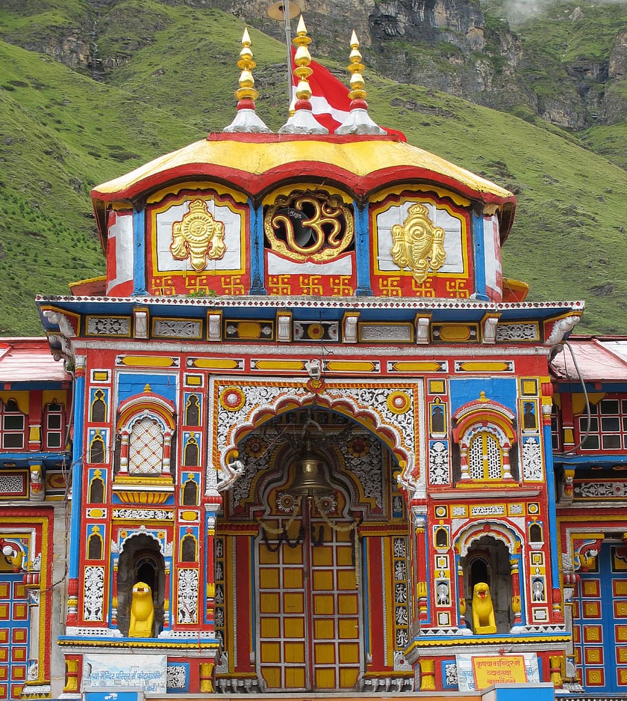 HD wallpaper: vishnu temple, badrinath, himalayas, alaknanda