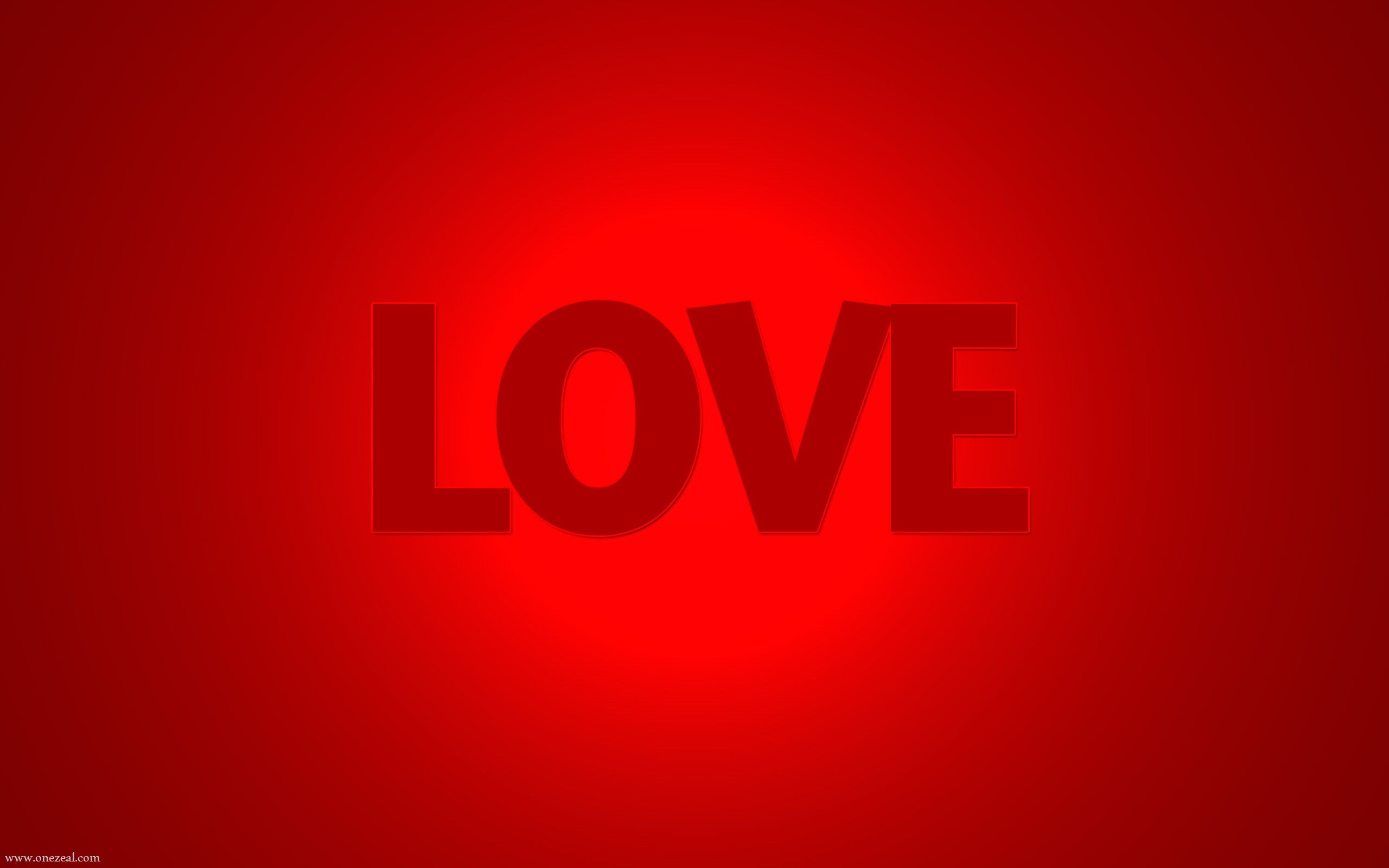 Download HD Love Word Red Colour Wallpaper for your Desktop