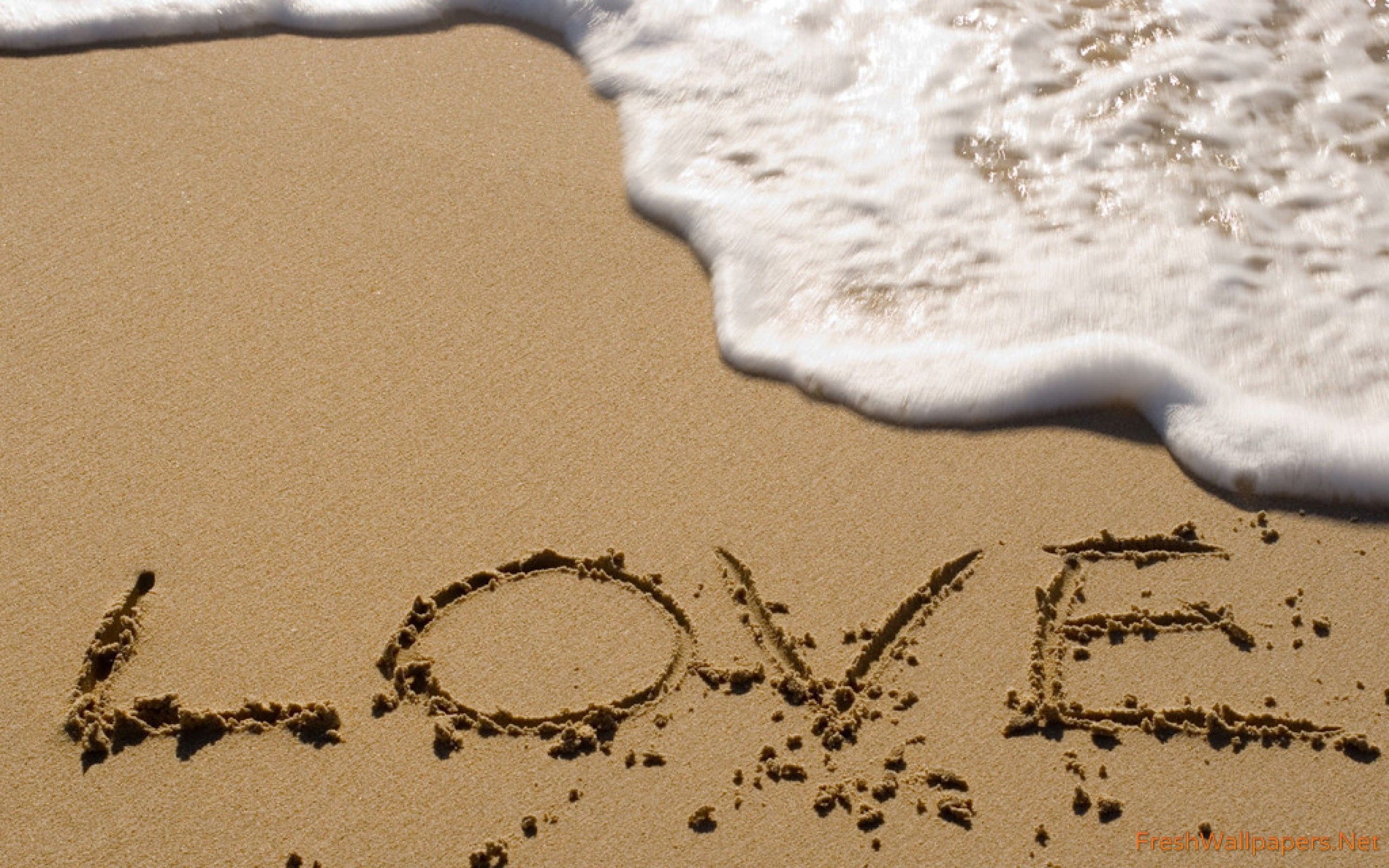 Love On Beach Wallpaper Love On Sand, Download Wallpaper