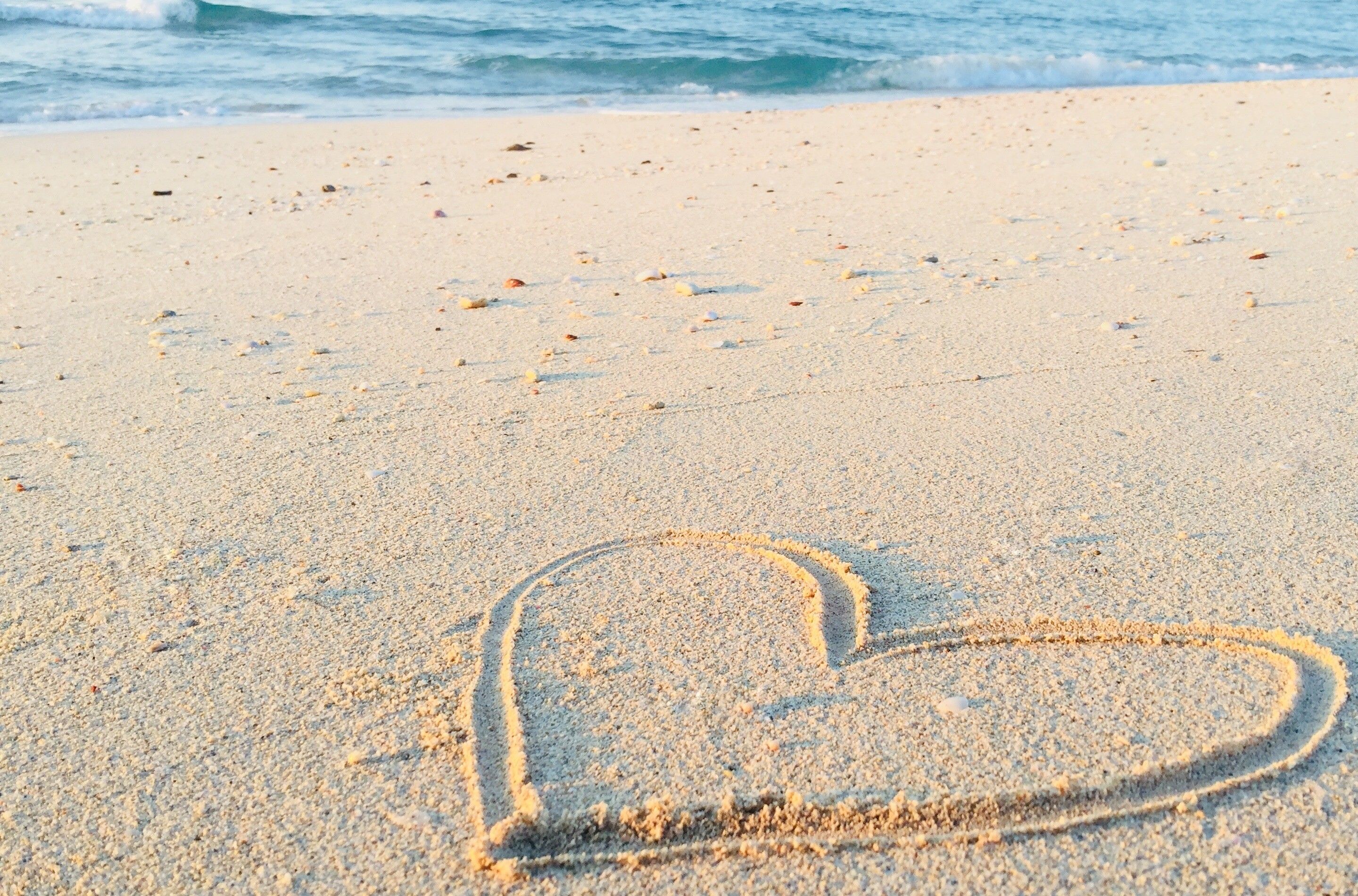 Wonderful Love Heart in Beach
