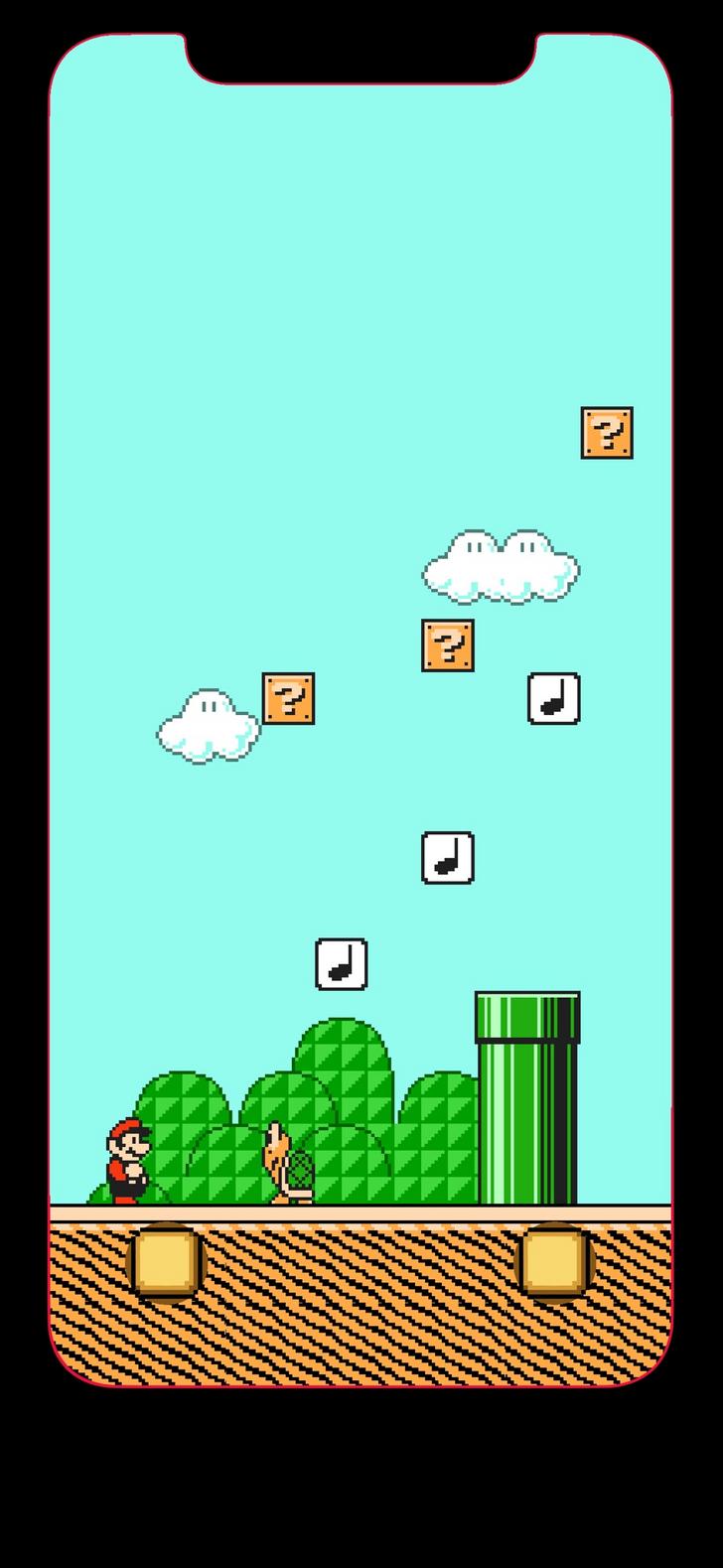 Mario 3 iPhone X lock screen