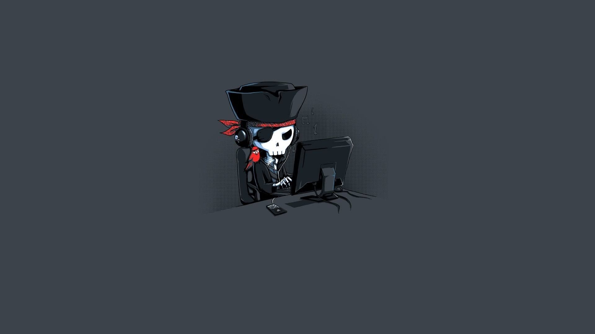 Pirate Hacker Minimalism, HD Artist, 4k Wallpapers, Image