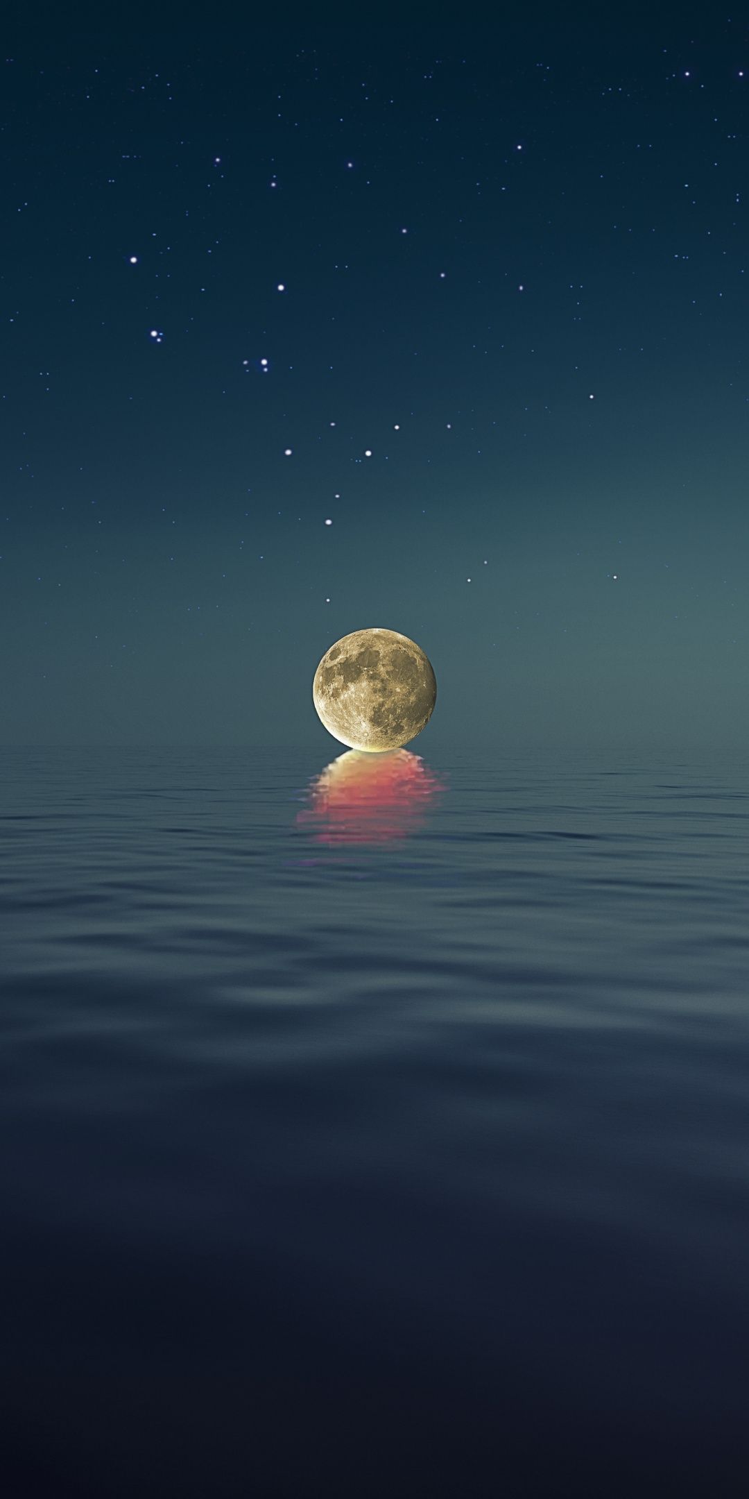 Sea, Full Moon, Photohop, 1080x2160 Wallpaper. IPhone Wallpaper