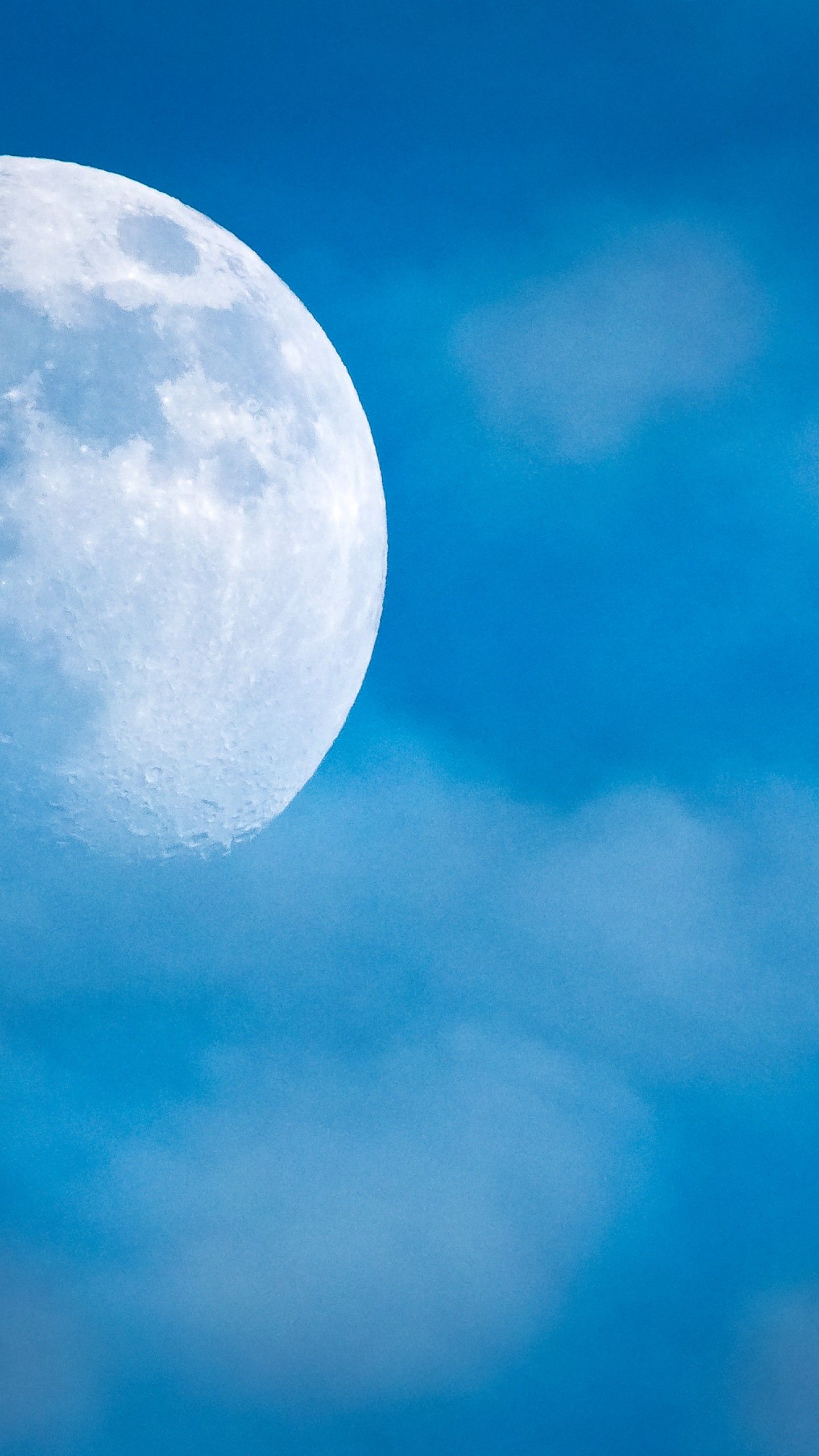Wallpaper Full moon, Blue sky, HD, Nature / Most Popular