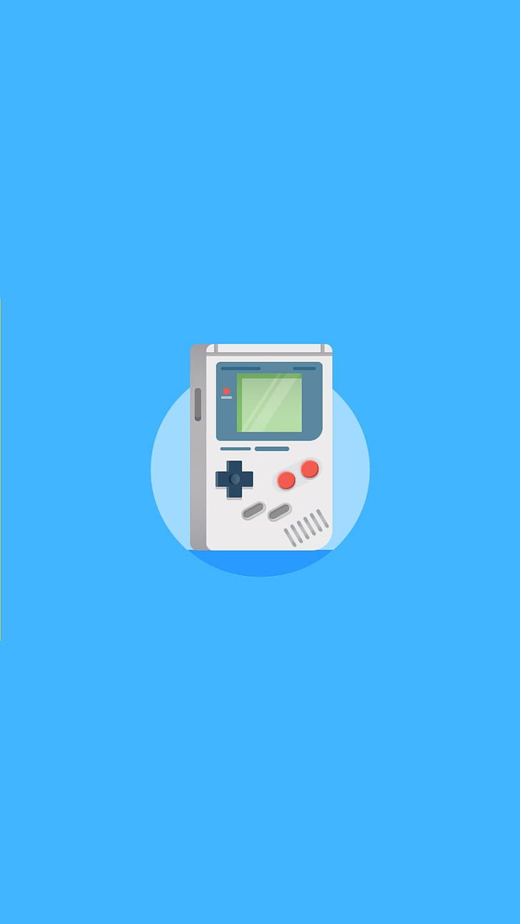 HD wallpaper: GameBoy, blue, colored background, studio shot, indoors, copy space