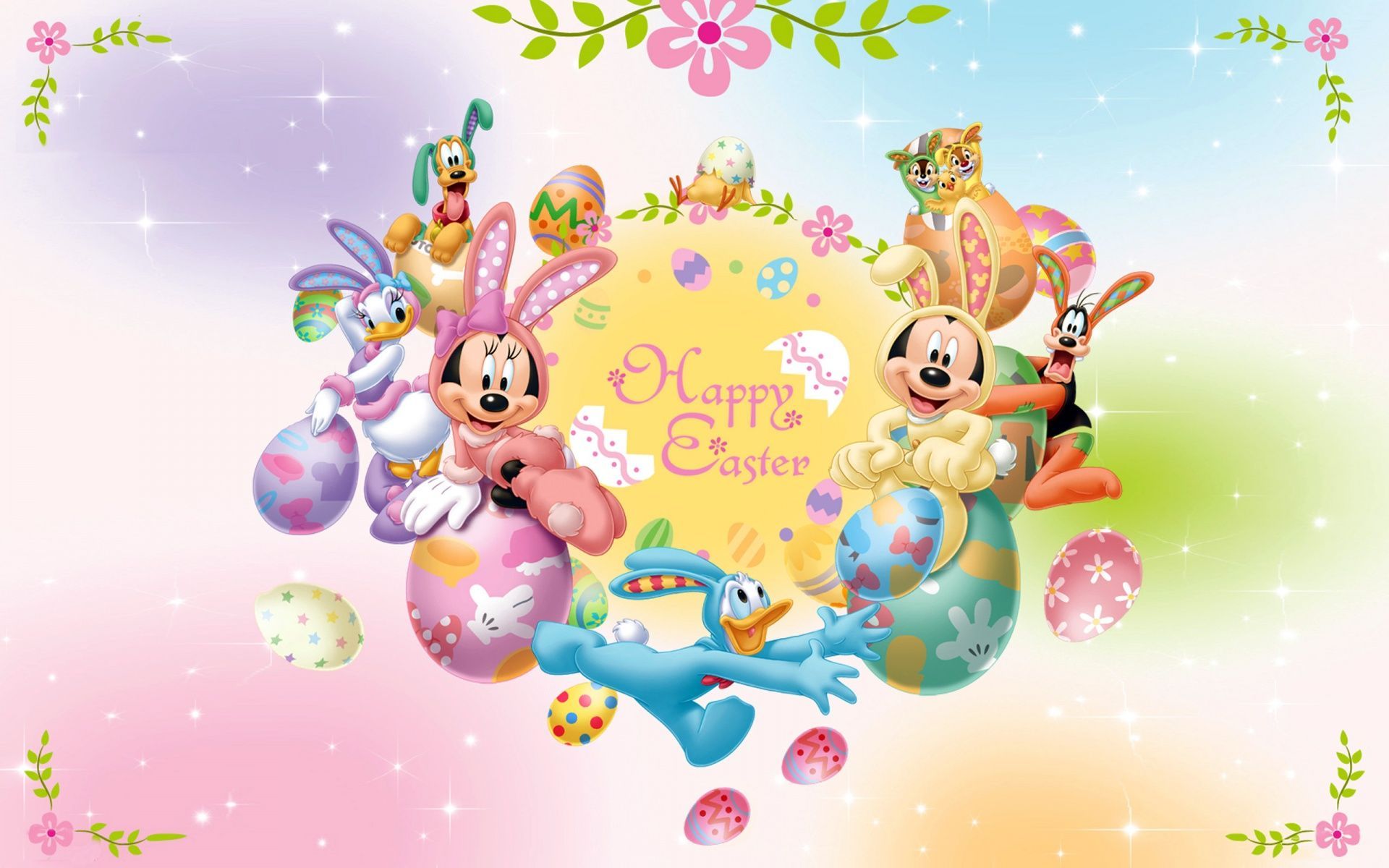 Easter.. easter wallpaper & greetings collecitons. photos for easter. Easter wallpaper, Mickey mouse and friends, Disney easter