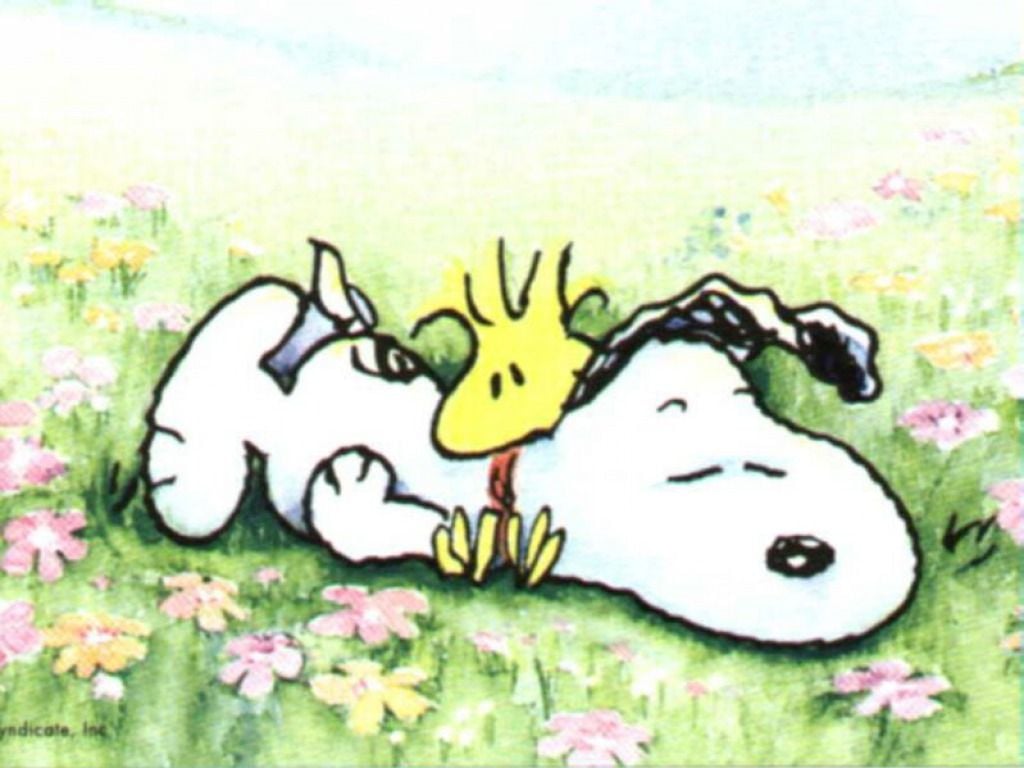 Snoopy Spring Desktop Wallpaper