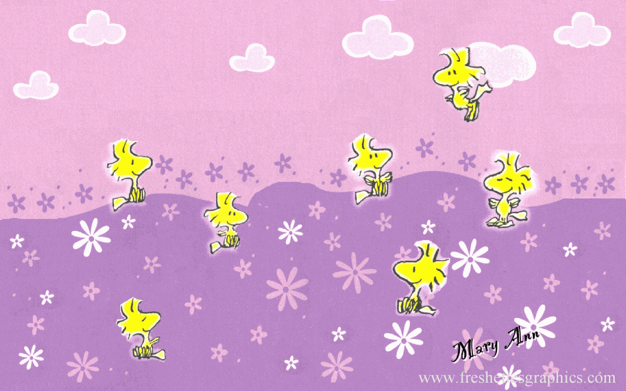 Hippie Snoopy(Peanuts) on face book. Woodstock Spring Wallpaper