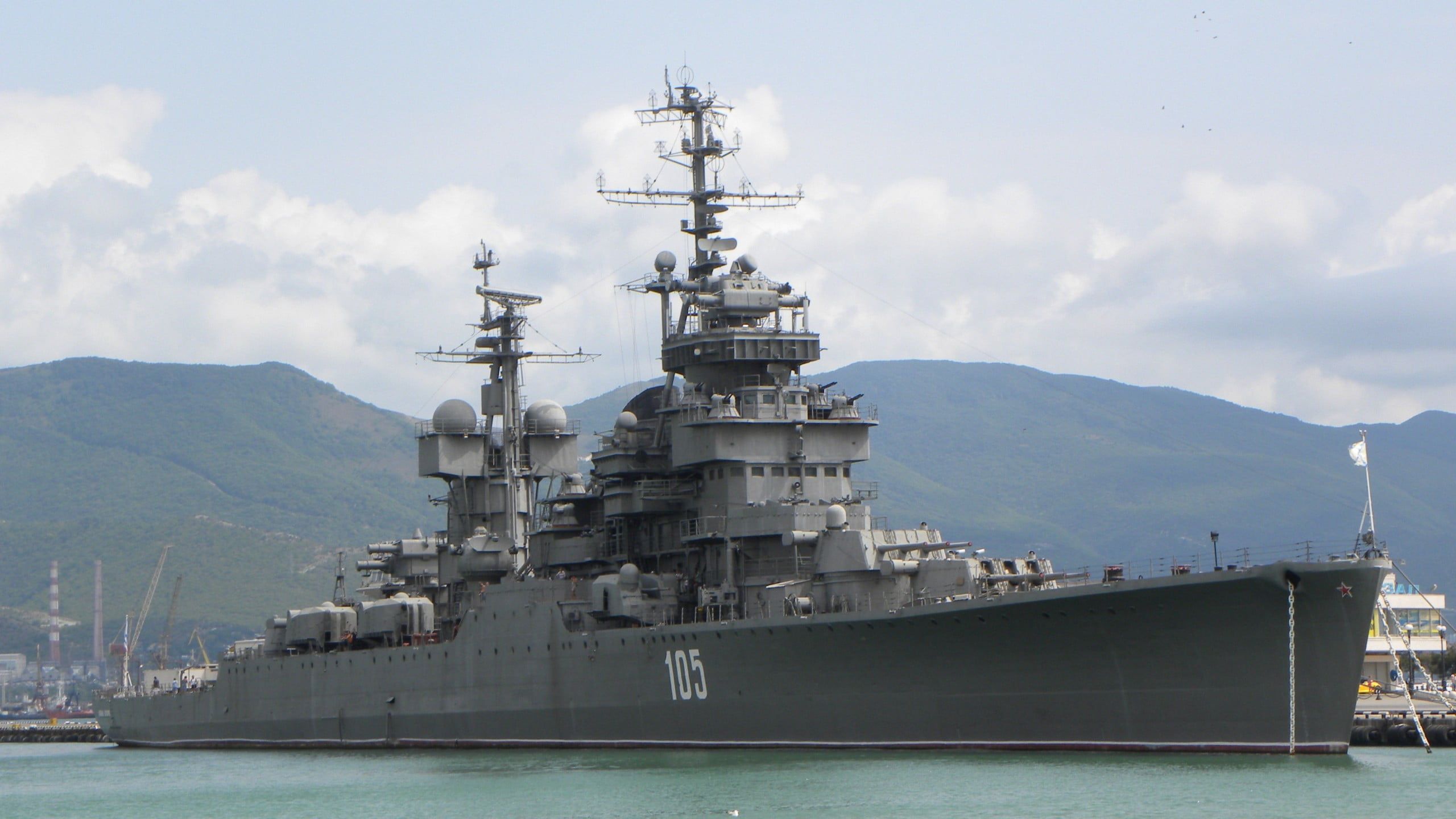 Gray naval battleship, warship, Russia, military, ship HD