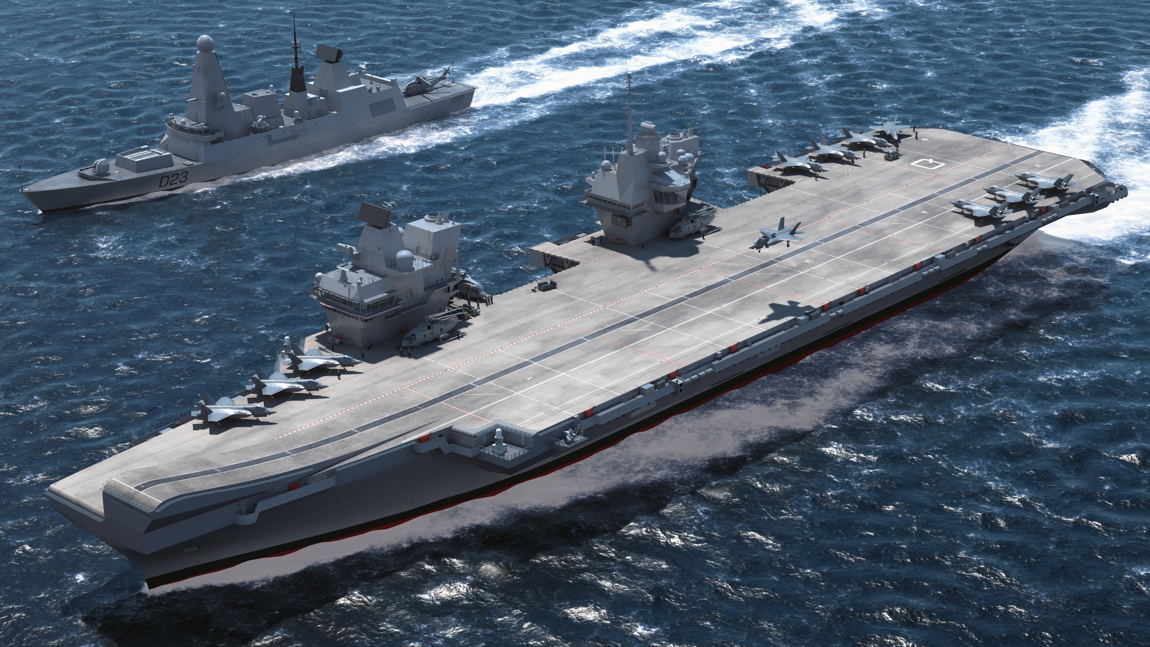 Wallpaper HMS Queen Elizabeth, lead ship, aircraft carrier, Royal
