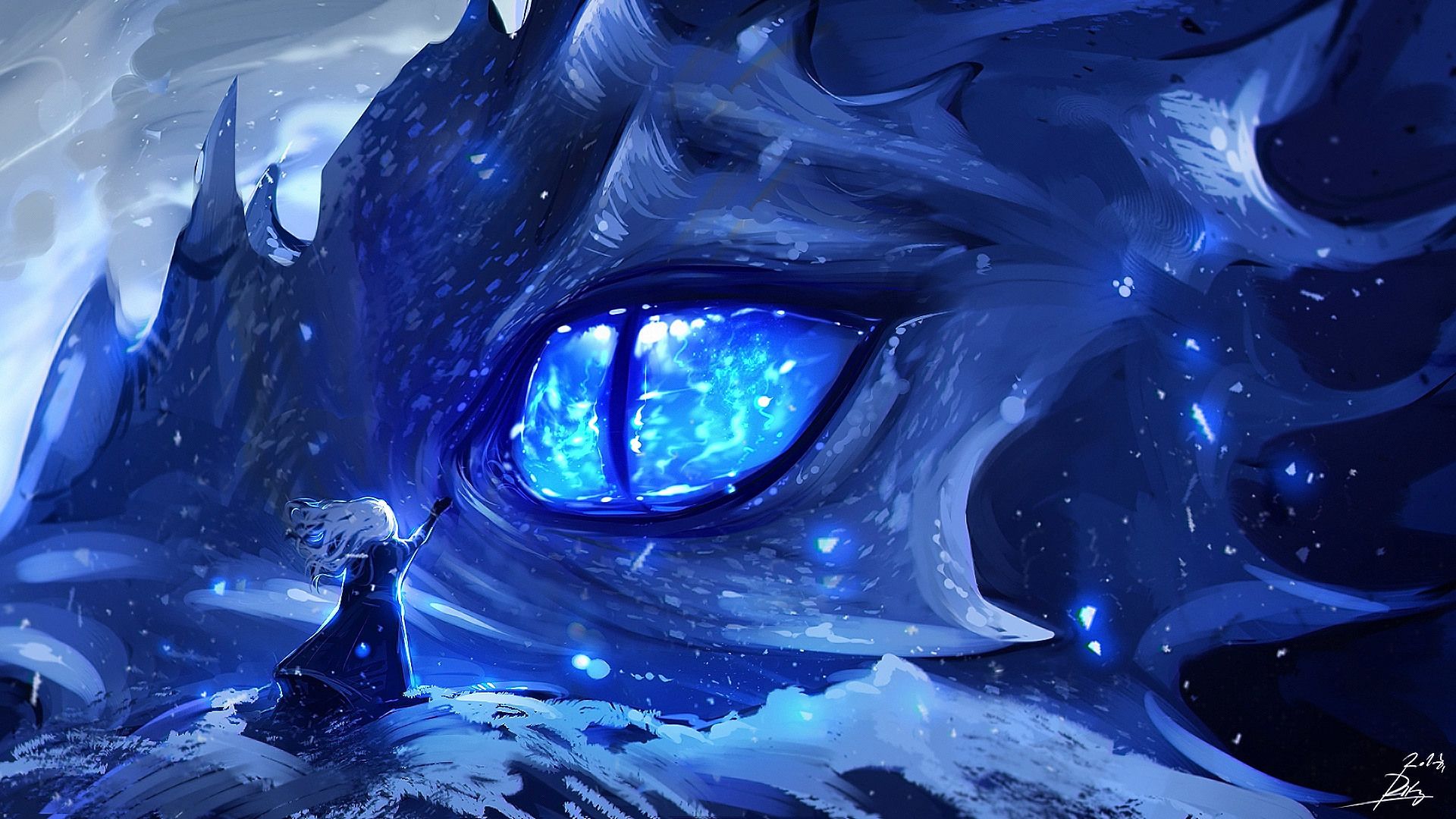 Anime Dragon Eye 1080P Laptop Full HD Wallpaper, HD