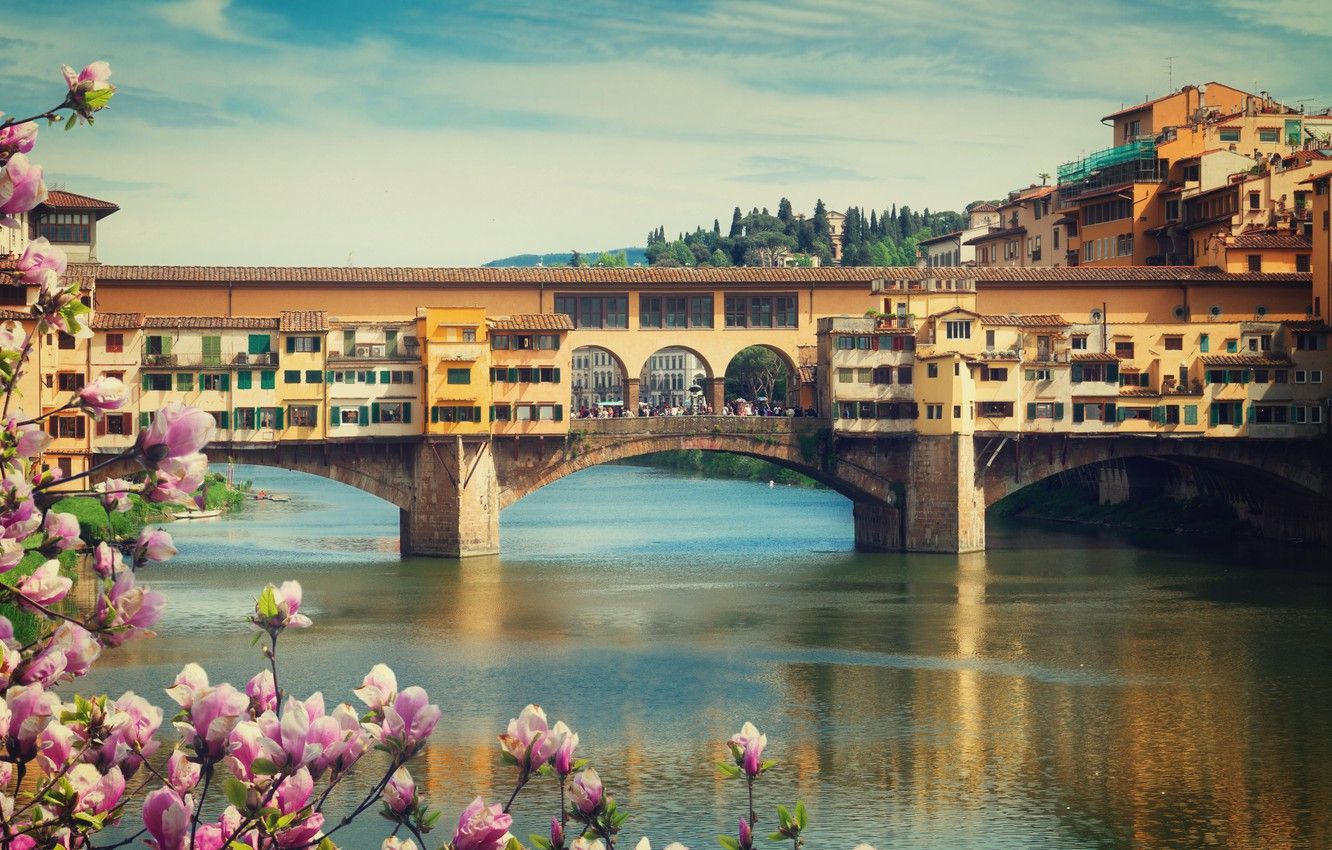 Wallpaper bridge, city, the city, spring, Italy, Florence