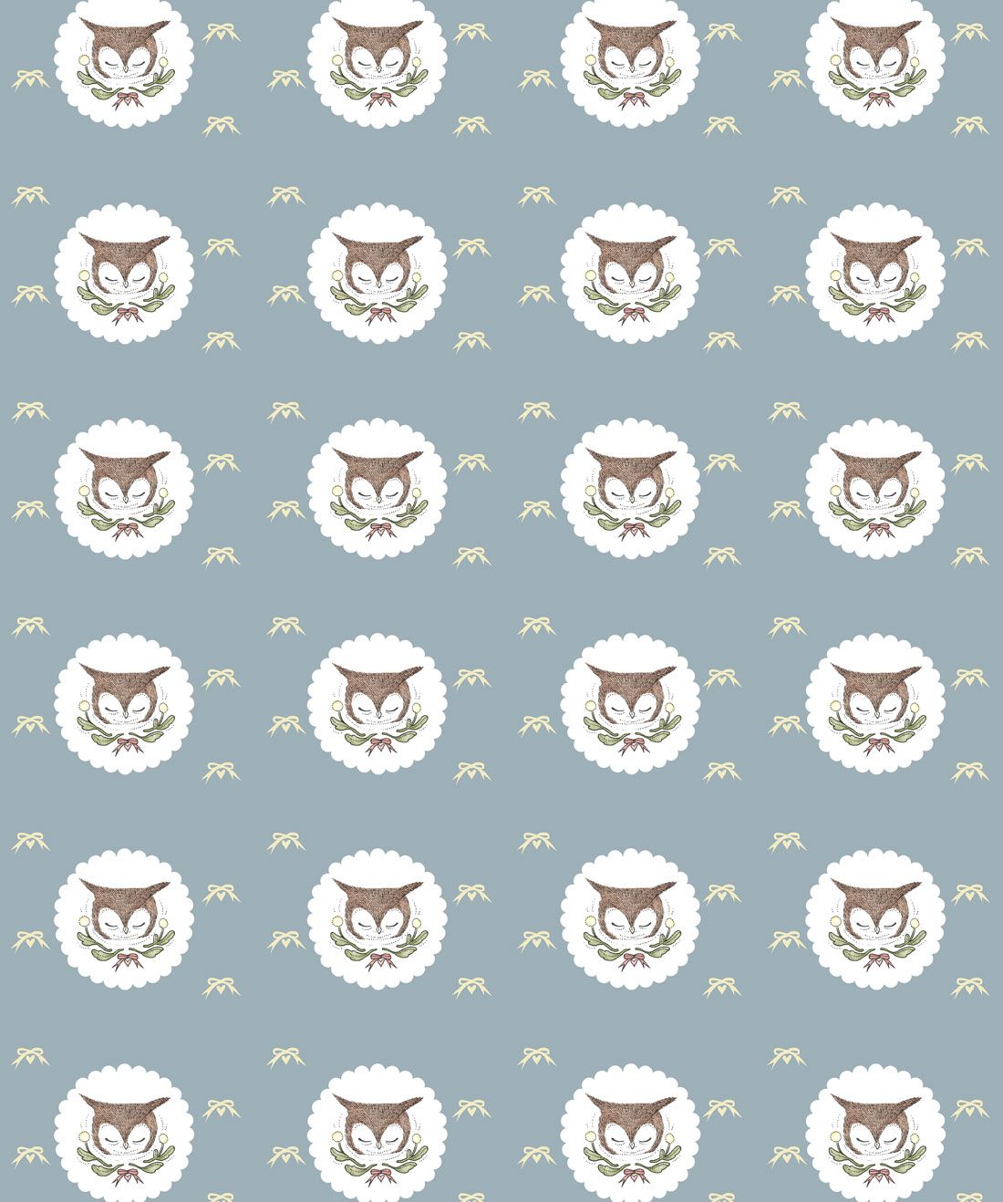 Owl Ribbons Wallpaper, Sophisticated Kids Wallpaper