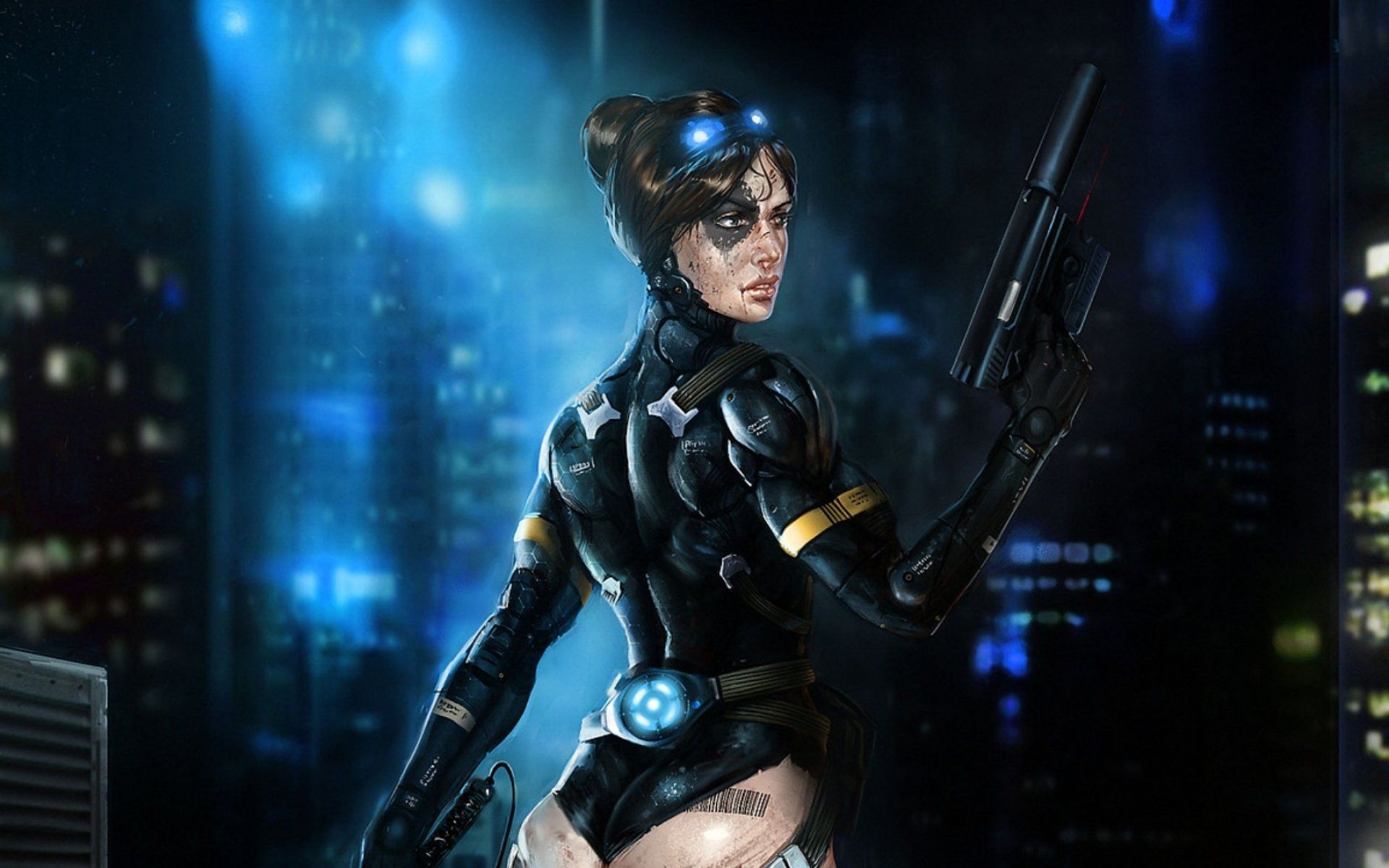Sci Fi Women Warrior Woman Girl Girls Futuristic Artwork Wallpaper