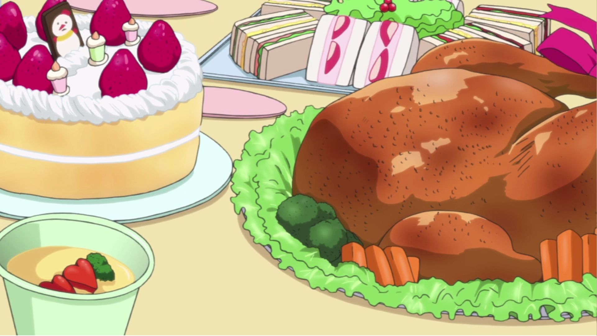 food, anime, Turkey bird, cakes Wallpaper / WallpaperJam.com