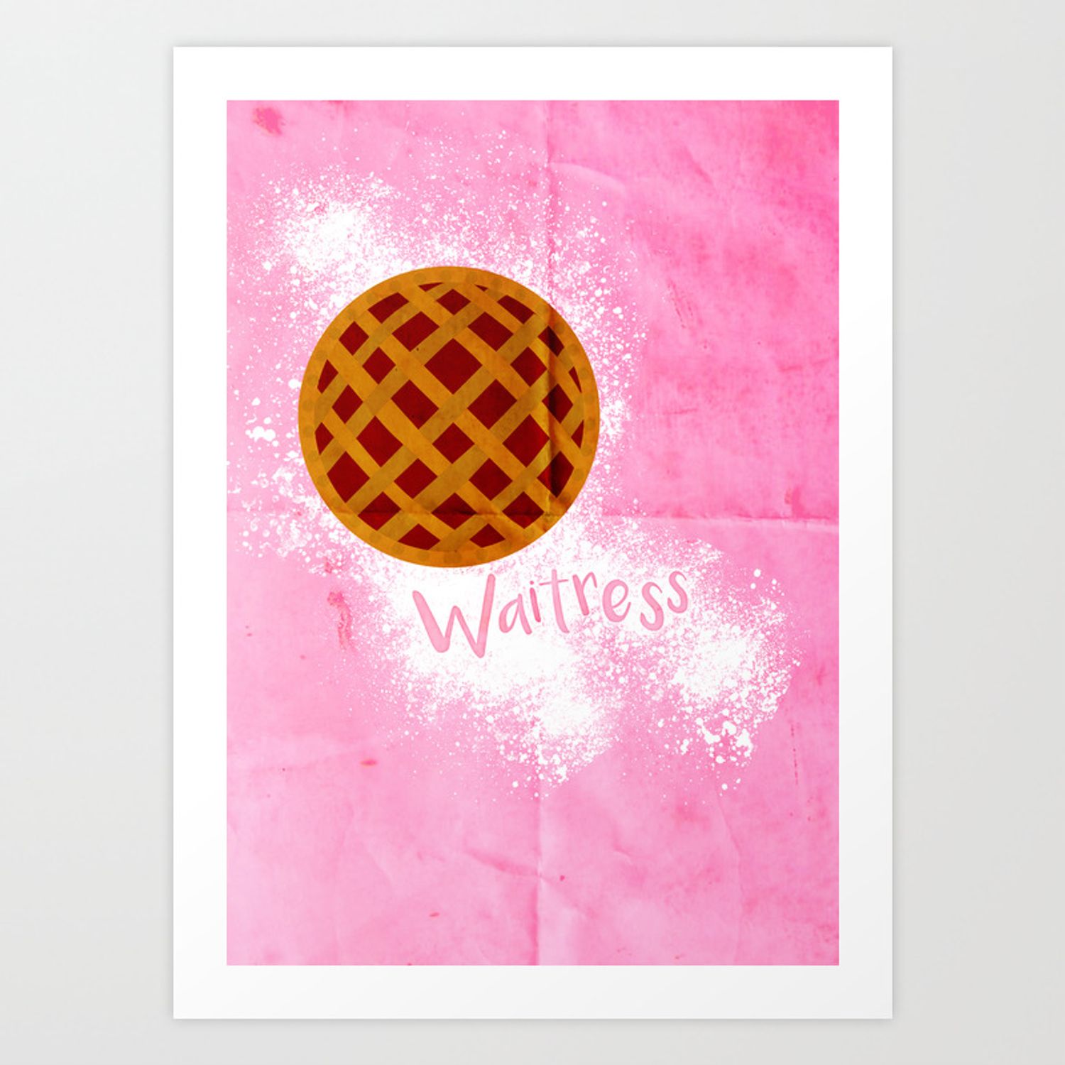 WAITRESS Minimal Musical design Art Print