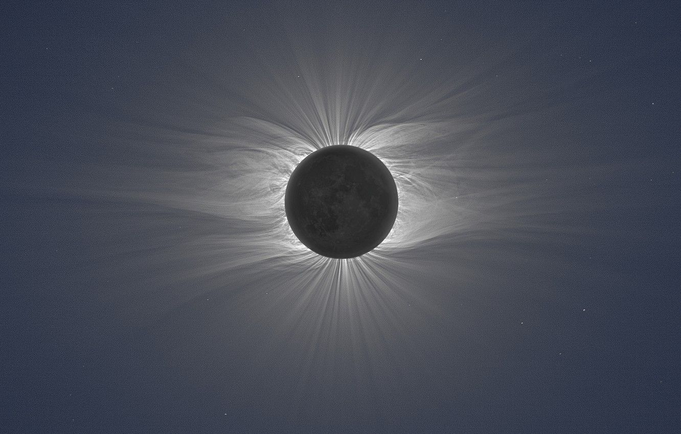 Wallpaper a total solar Eclipse; photo Miroslav Druckmuller, Total