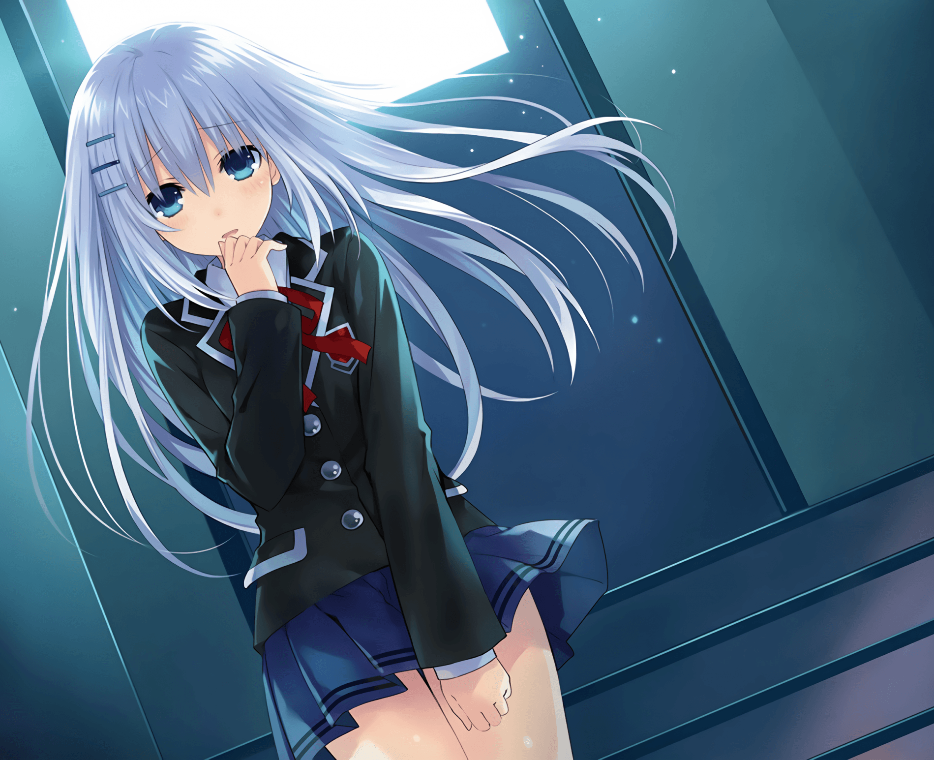 Download 1899x1545 Date A Live, Origami Tobiichi, Shy Expression