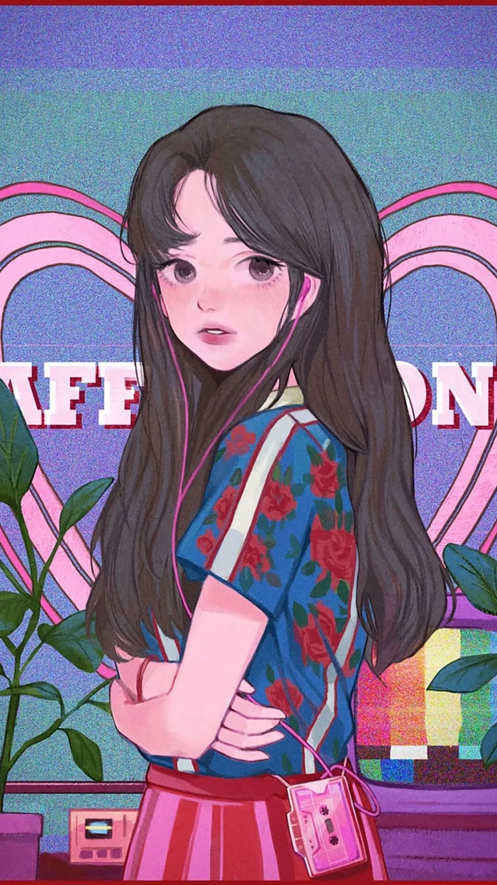 Pretty girl Wallpaper. 귀여운 예술, 캐릭터 일러스트, 귀여운 그림