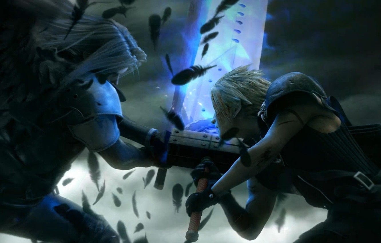 Wallpaper battle, Final Fantasy, Cloud, Sephiroth image