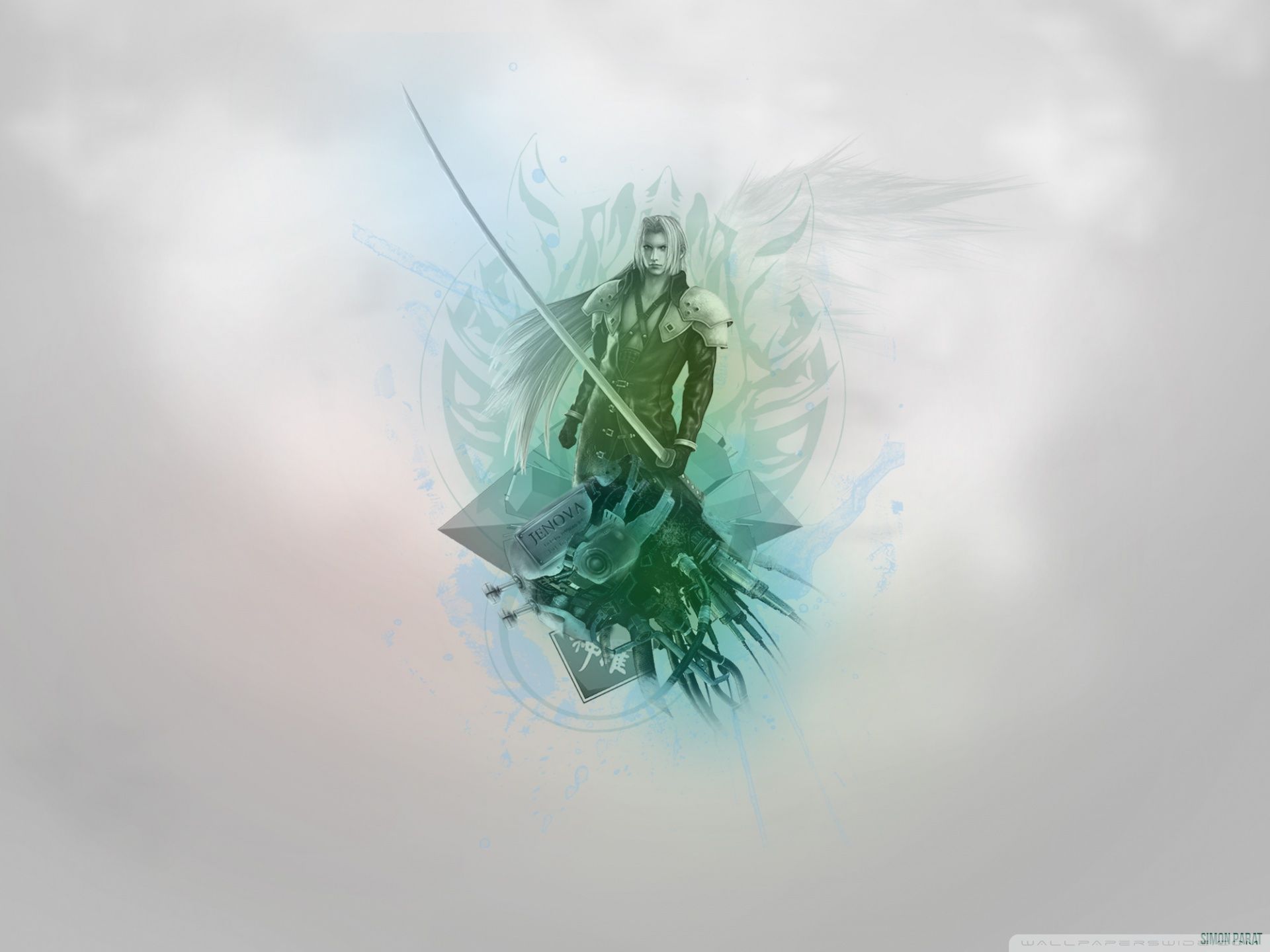 Final Fantasy 7 ABSTRACT SEPHIROTH Ultra HD Desktop Background