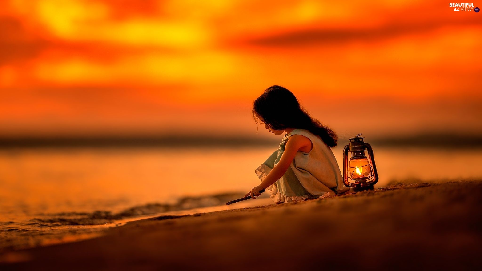 Girl With Lantern Wallpapers Wallpaper Cave