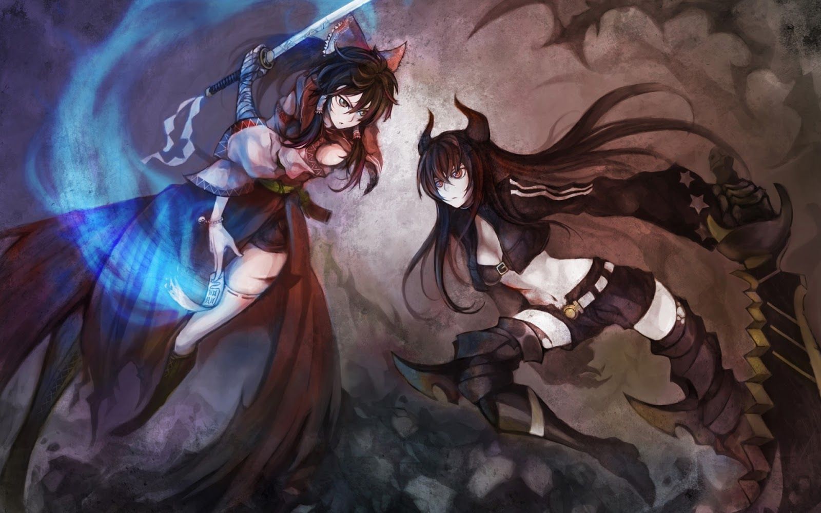 wallpaper: Anime Wallpaper Girls Sword Fighting