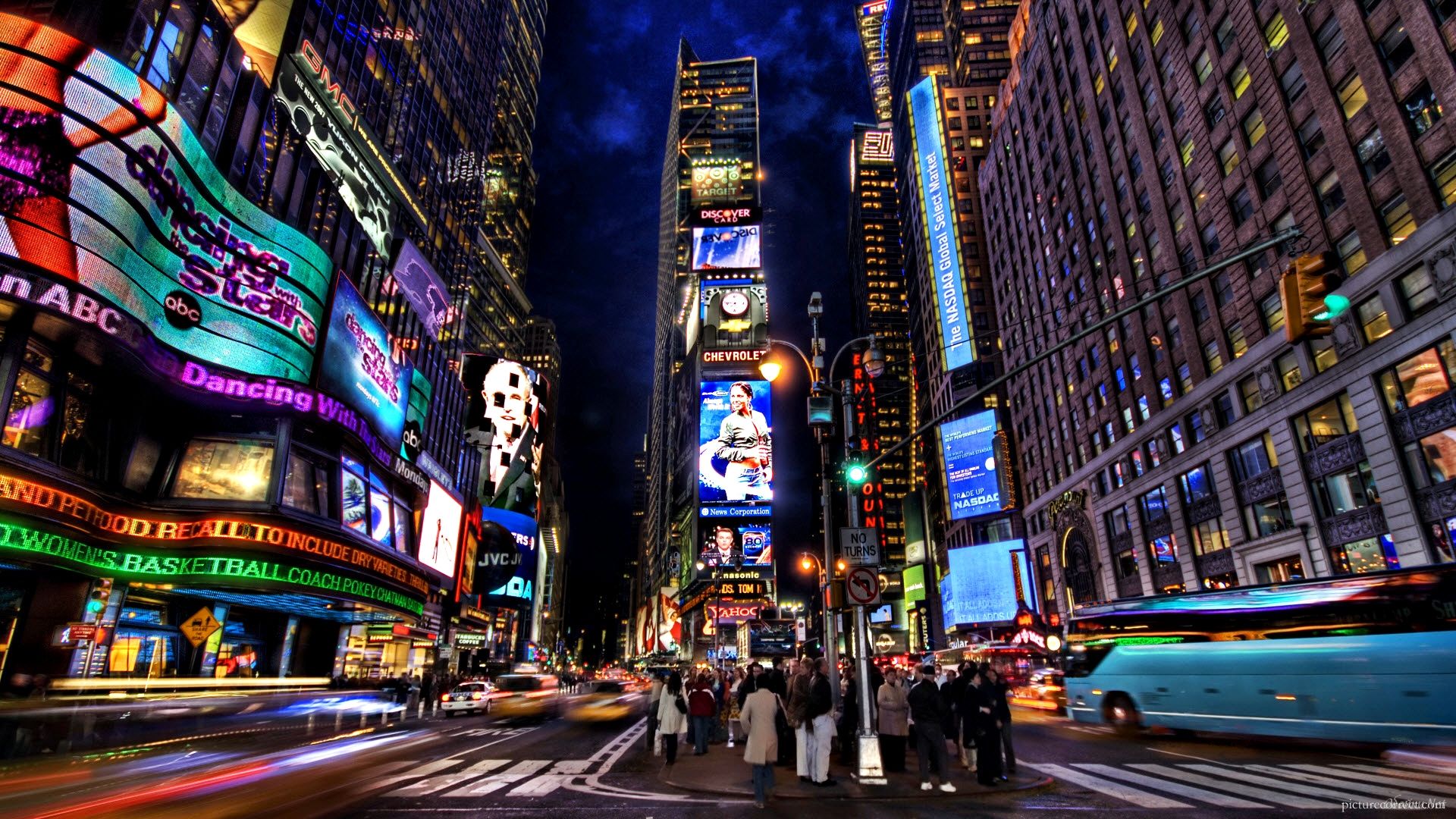 Free download New York City at night wallpaper HD Desktop