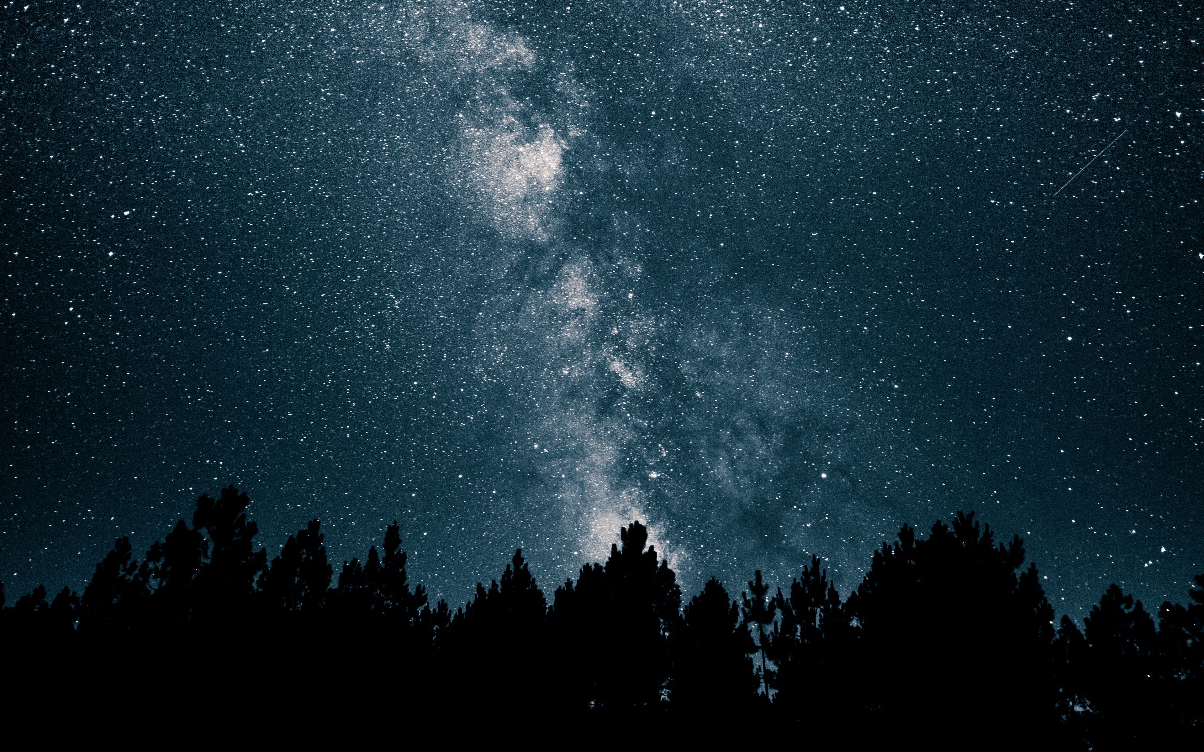 Download wallpaper 3840x2400 starry sky, milky way, stars, night